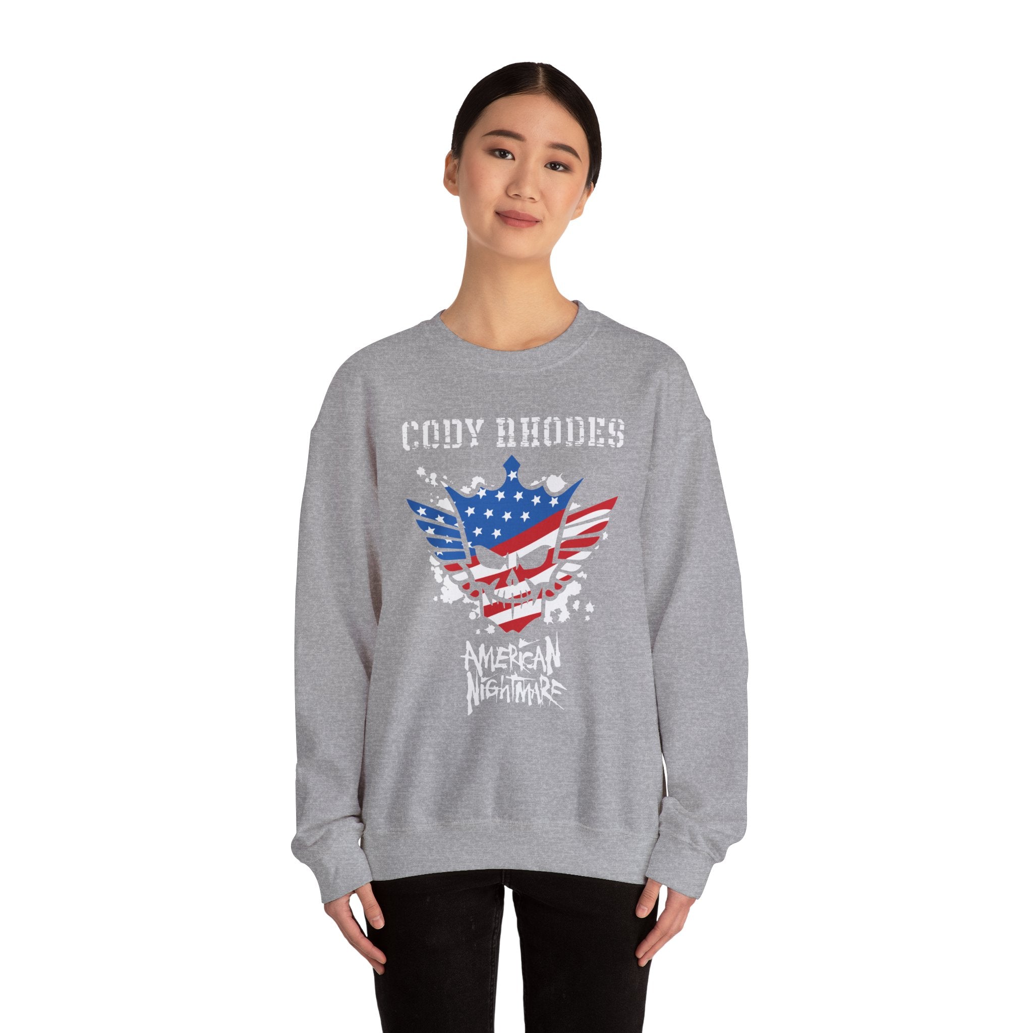 Cody Rhodes American Nightmare, Wrestling Fan Unisex Sweatshirt - Gift for Him or Her, Casual Outwear, Graphic Design, Heavy Blend Sweatshirt