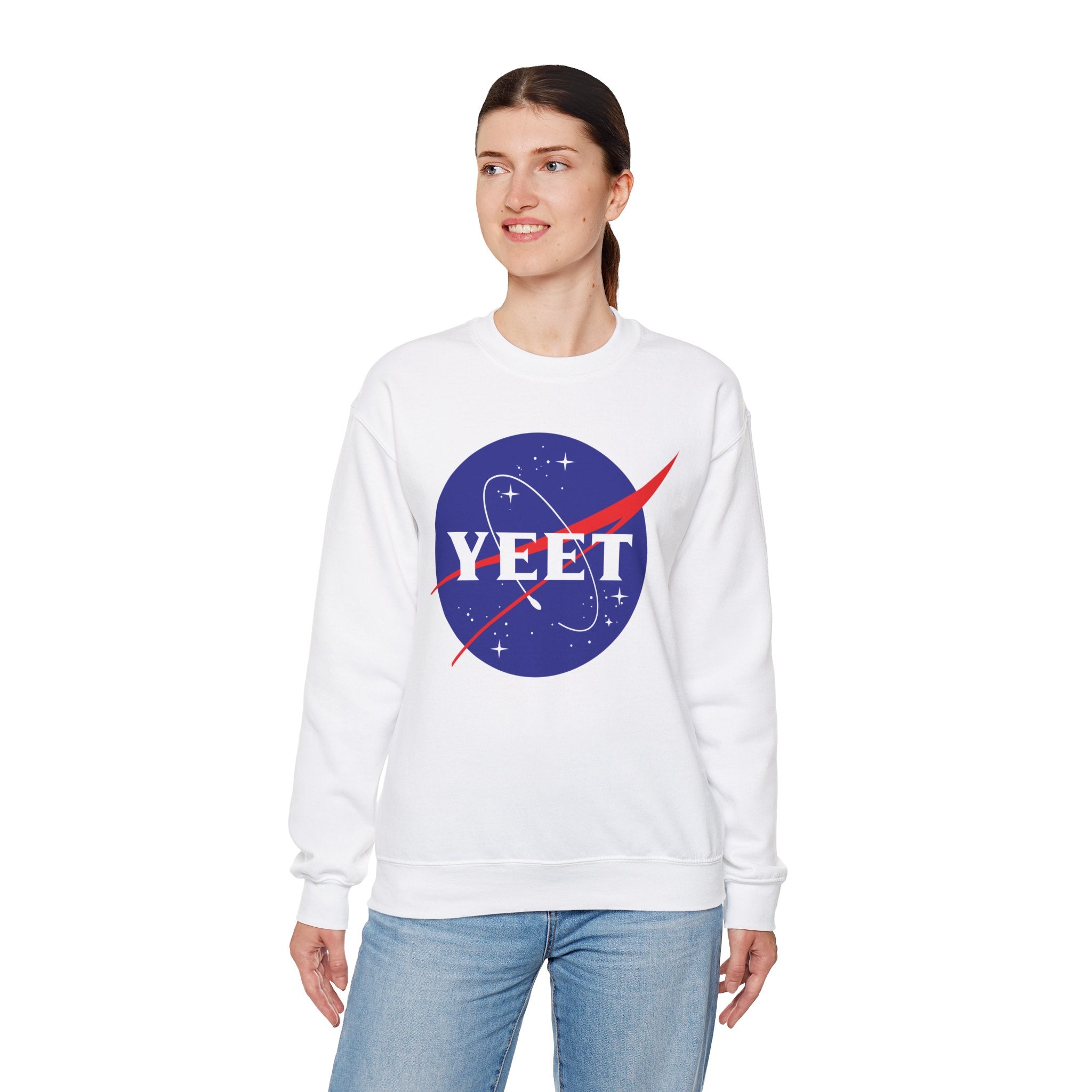 Yeet Nasa Sweatshirt Design, Sports Sweatshirt, Wrestling Fan Unisex Sweatshirt - Gift for Him or Her, Casual Outwear, Heavy Blend Crewneck Sweatshirt