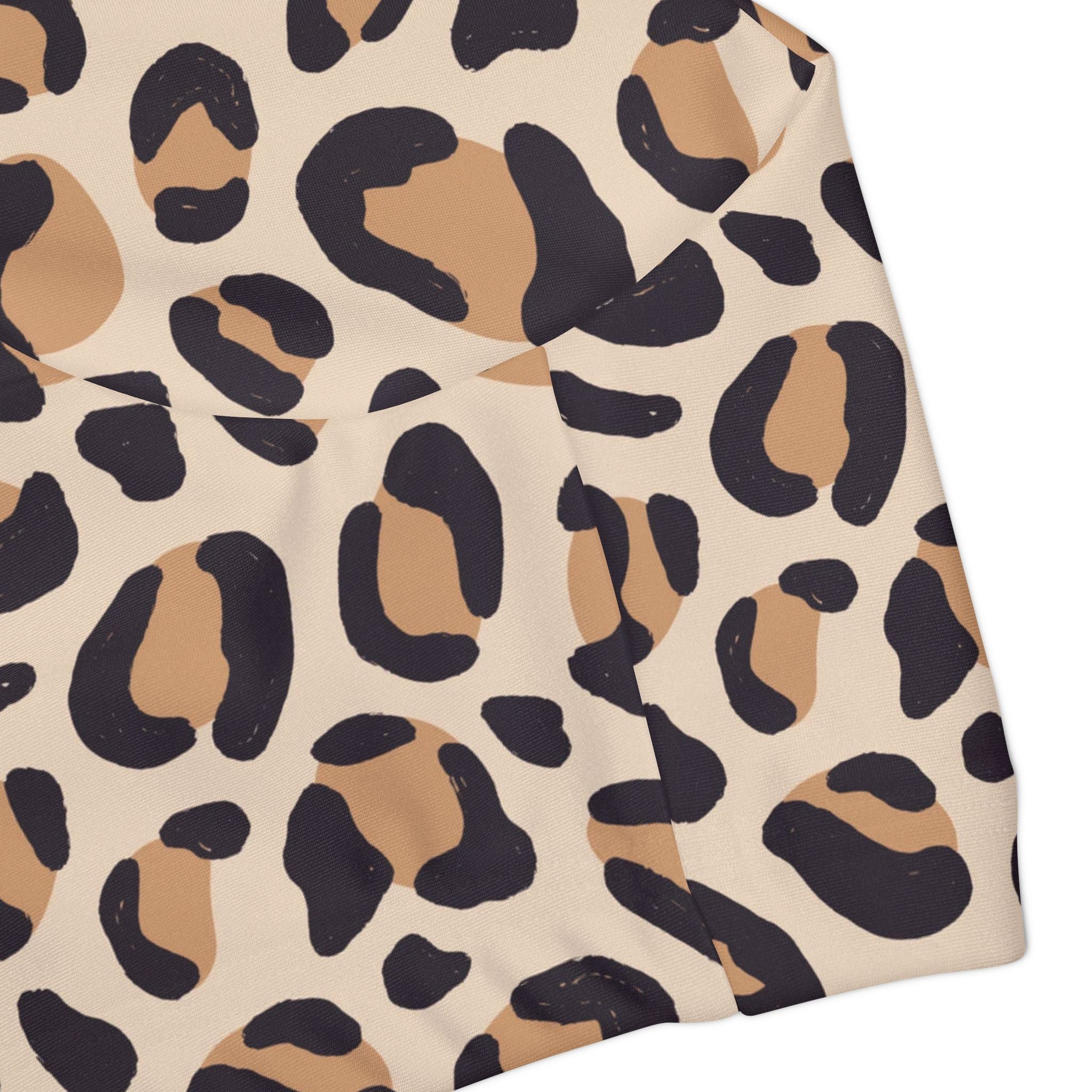 Black Beige Swimsuit Set, Leopard Two Piece Bathing Suit, Cute Girls Swimwear, Summer Beach Outfit, Kids Swim Set