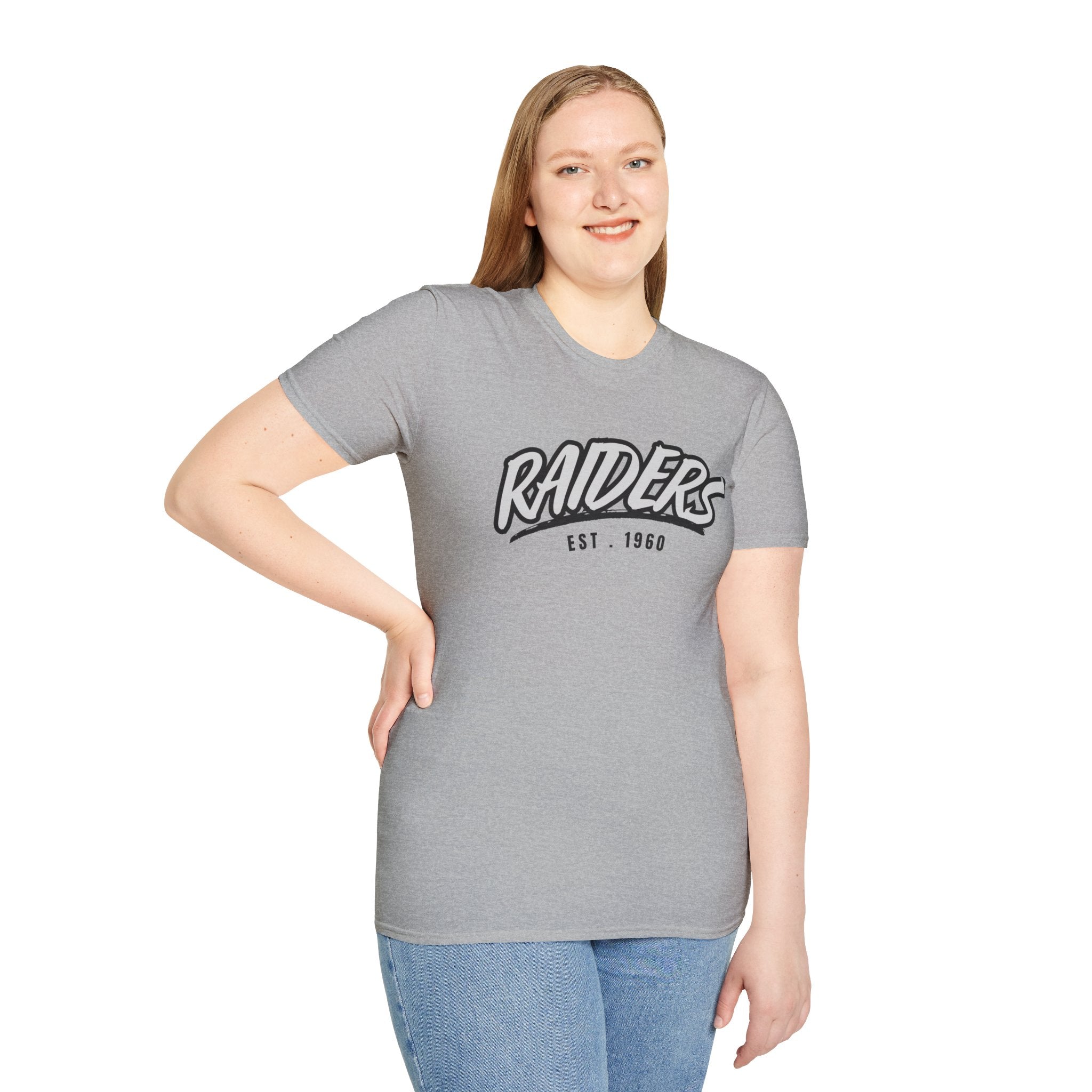 Football Shirt Unisex Softstyle T-Shirt, Football Fan Tee, Team Raiders Football Gift, Sports Fan Apparel, Game Day Shirt