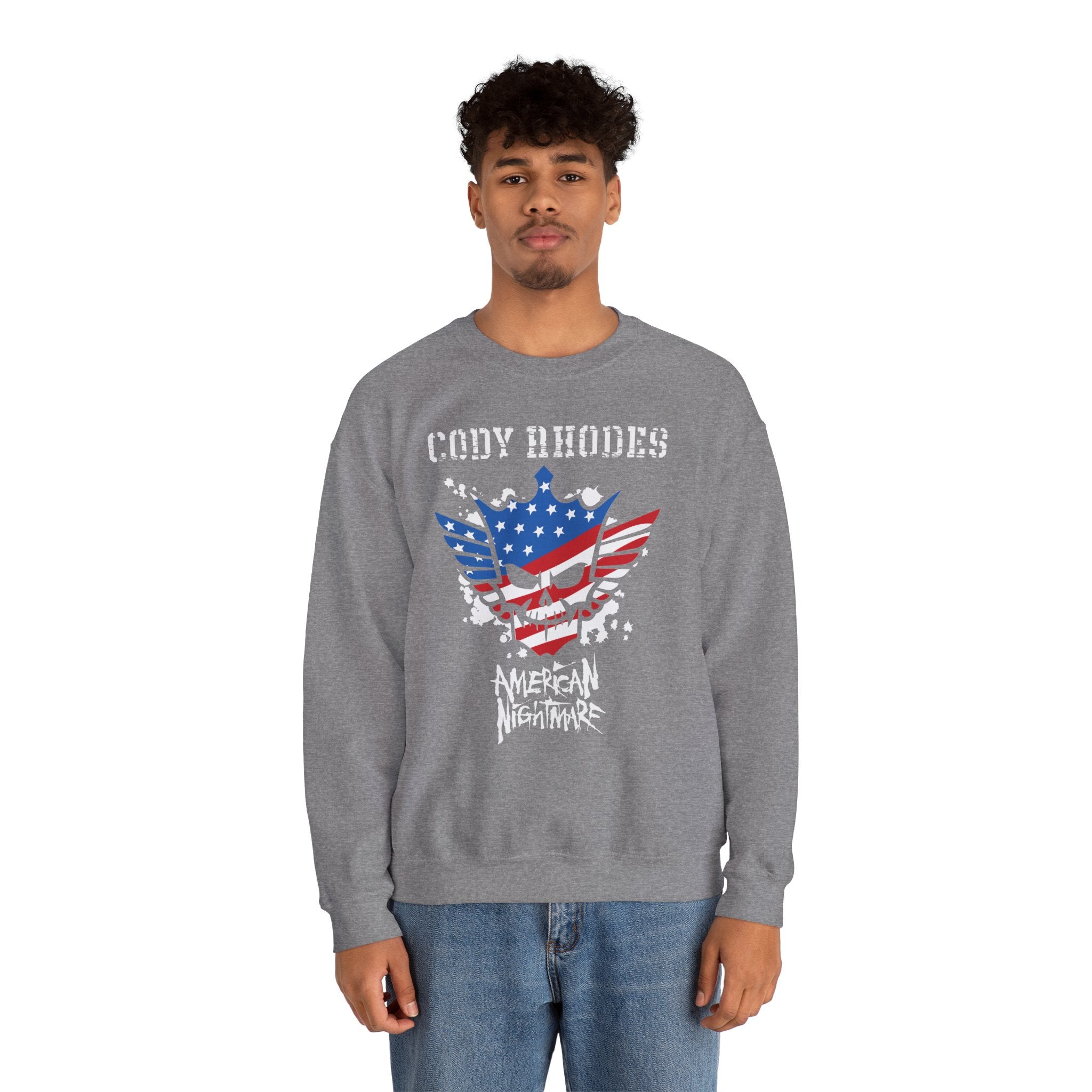 Cody Rhodes American Nightmare, Wrestling Fan Unisex Sweatshirt - Gift for Him or Her, Casual Outwear, Graphic Design, Heavy Blend Sweatshirt