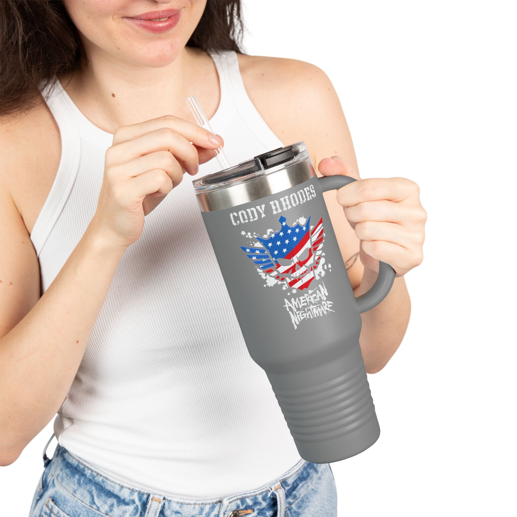 Cody Rhodes American Nightmare Graphic Design, Insulated Travel Mug, Gift for Her Gift for Him - 40oz, Gift for Her, Gift for Him