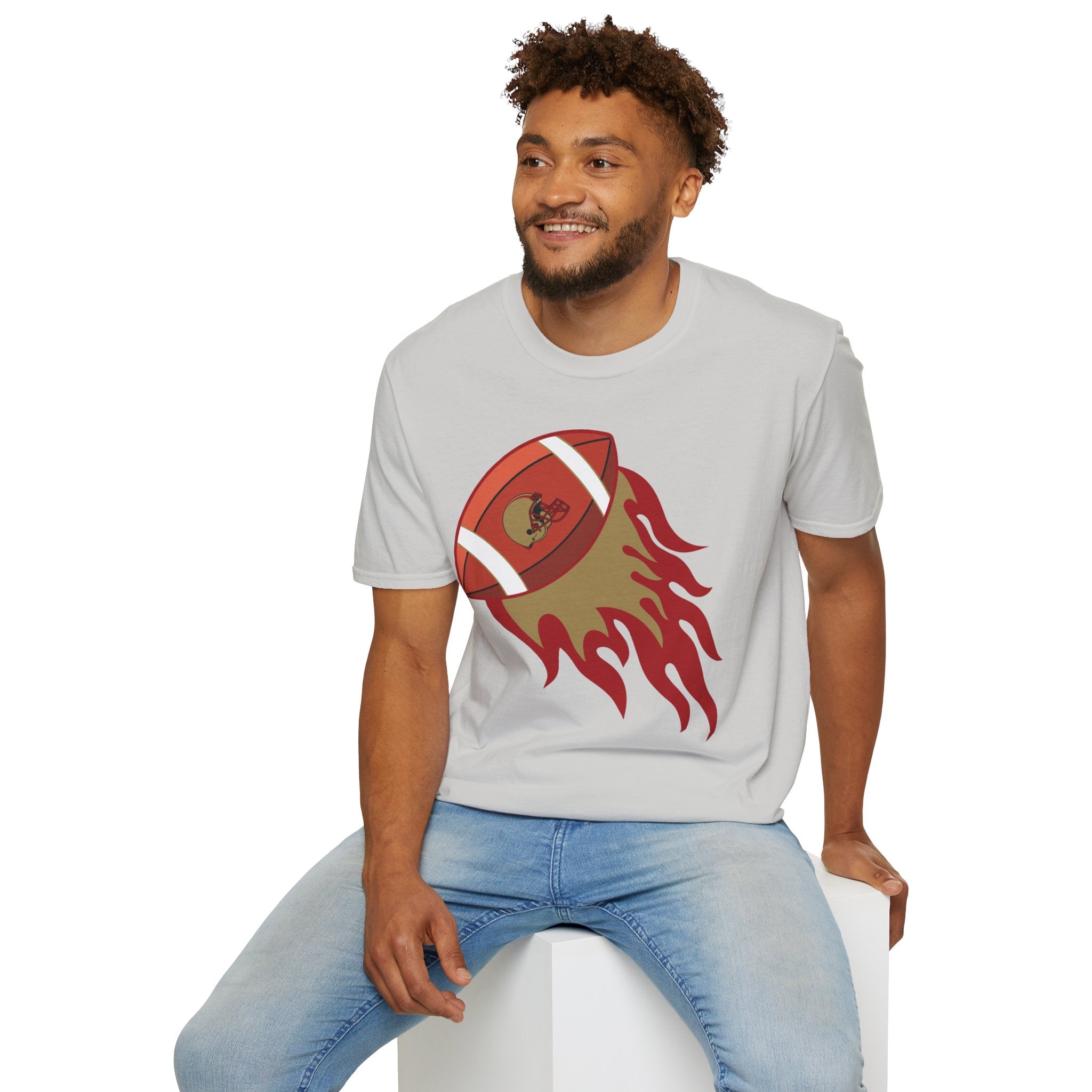 SF Football on Flare , San Francisco Shirt, Unique Fan Apparel, Football Team Game Day Shirt, Sporty Men's Women's Clothing