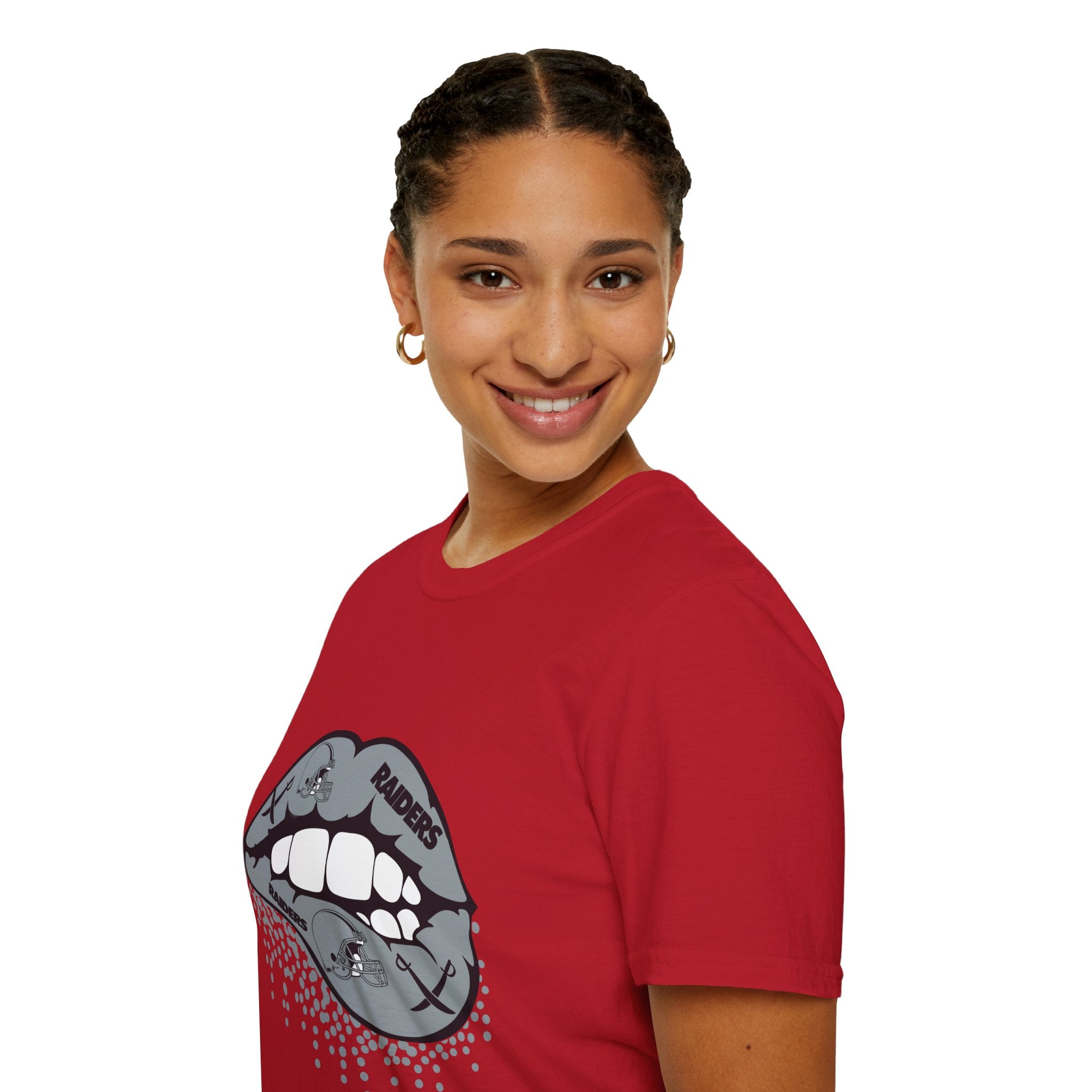 Lip Bite Raiders Unisex T-Shirt -Vintage Inspired Tee, Classic Shirt, Football Fan Shirt, Team Sports Top, Soft Cotton Jersey