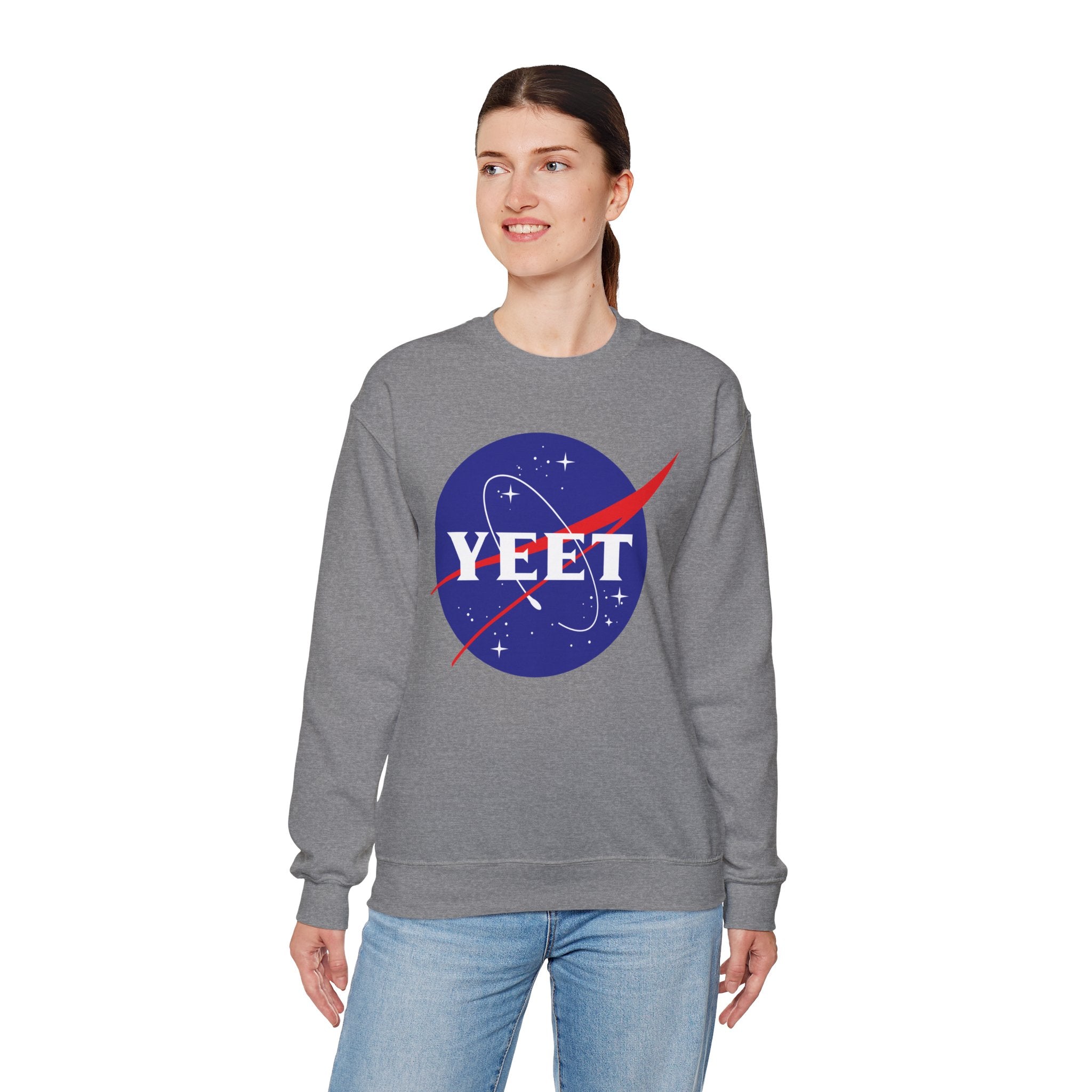 Yeet Nasa Sweatshirt Design, Sports Sweatshirt, Wrestling Fan Unisex Sweatshirt - Gift for Him or Her, Casual Outwear, Heavy Blend Crewneck Sweatshirt