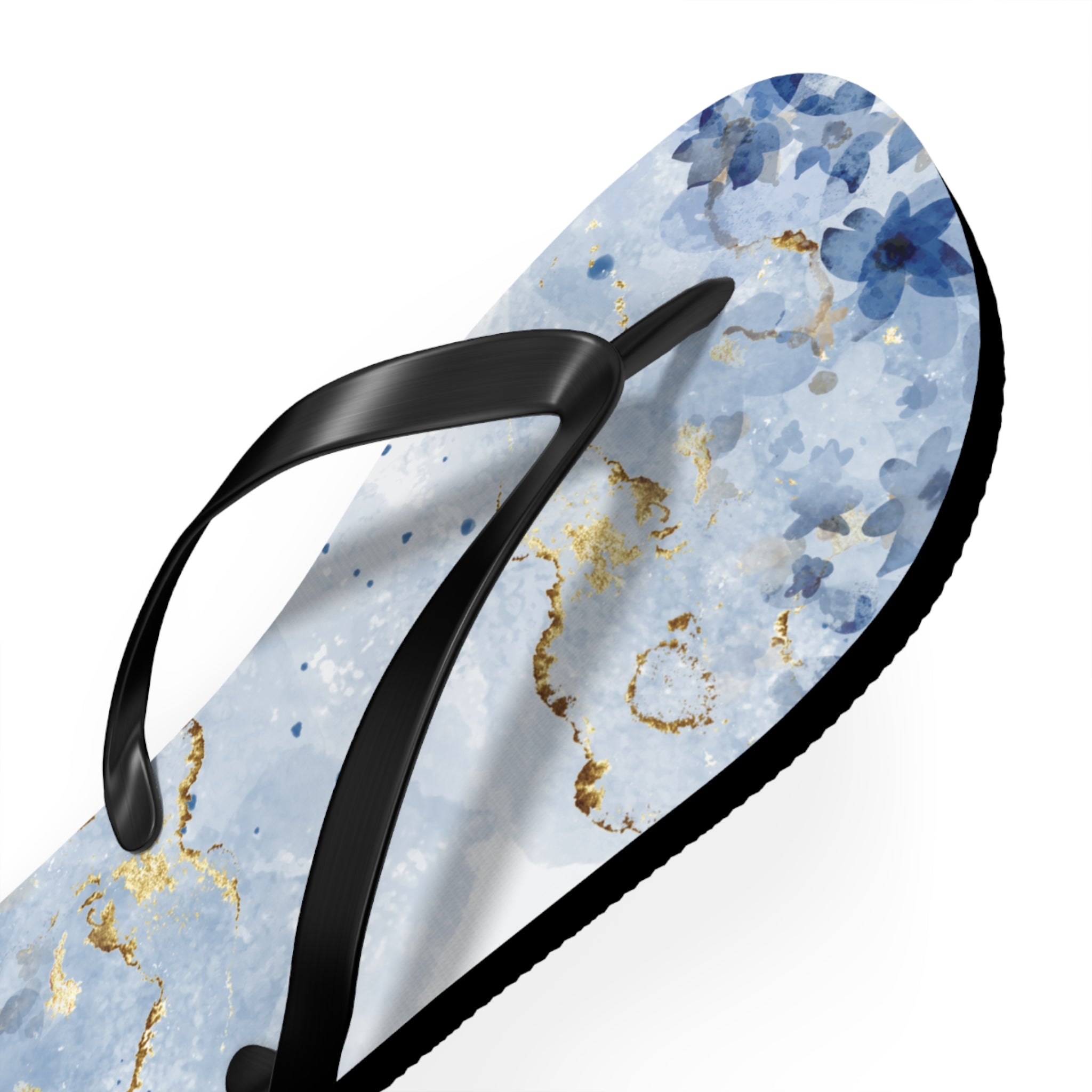Blue And Gold Design, Flip Flops for Women, Cute Designs, Everyday Use, Indoor Sleepers