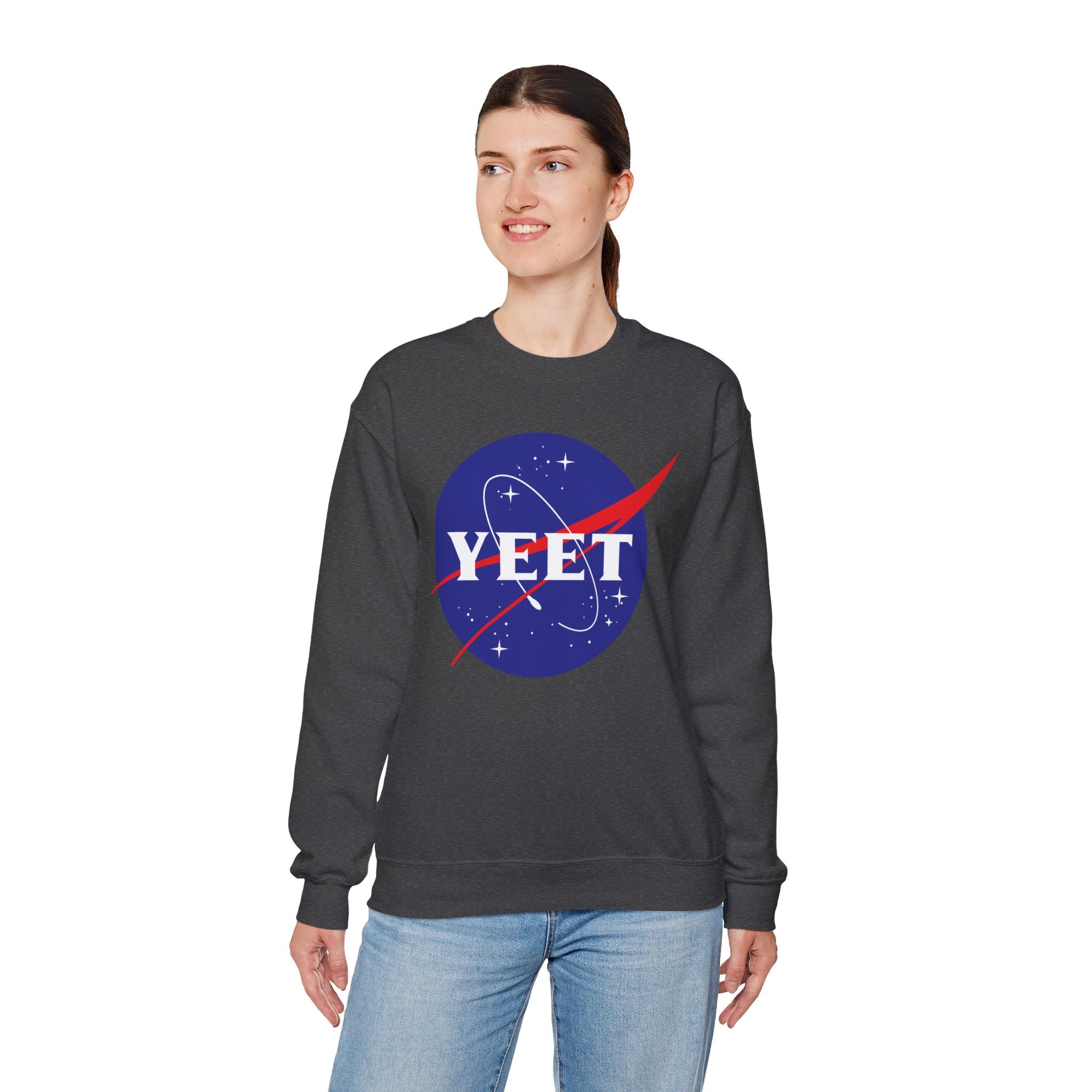 Yeet Nasa Sweatshirt Design, Sports Sweatshirt, Wrestling Fan Unisex Sweatshirt - Gift for Him or Her, Casual Outwear, Heavy Blend Crewneck Sweatshirt