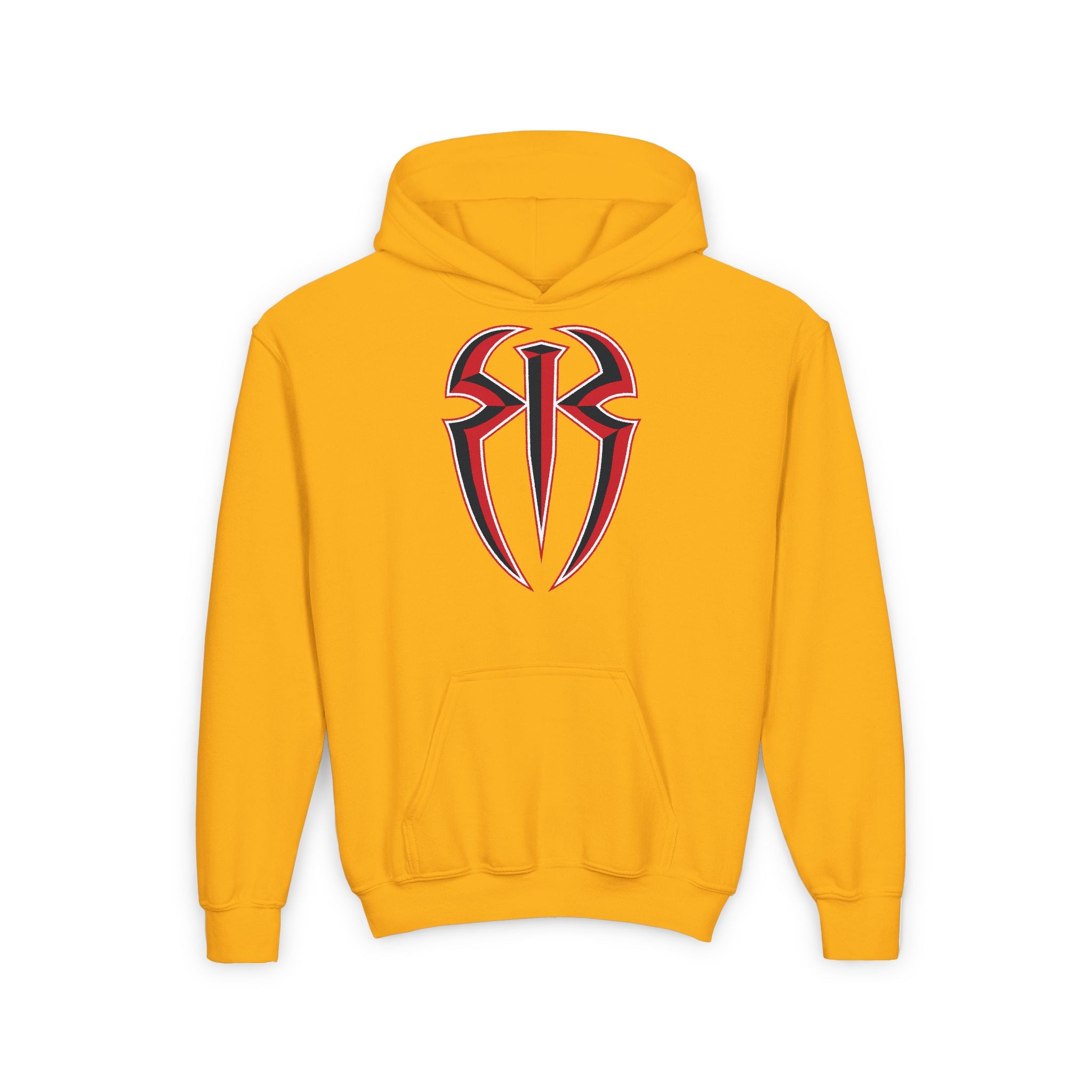 Roman Reigns Black Red Shirt Design, Sports Fan Kids Hoodies - Youth Heavy Blend Hooded Sweatshirt, Unisex, Gift for Her-Him, Casual Outwear