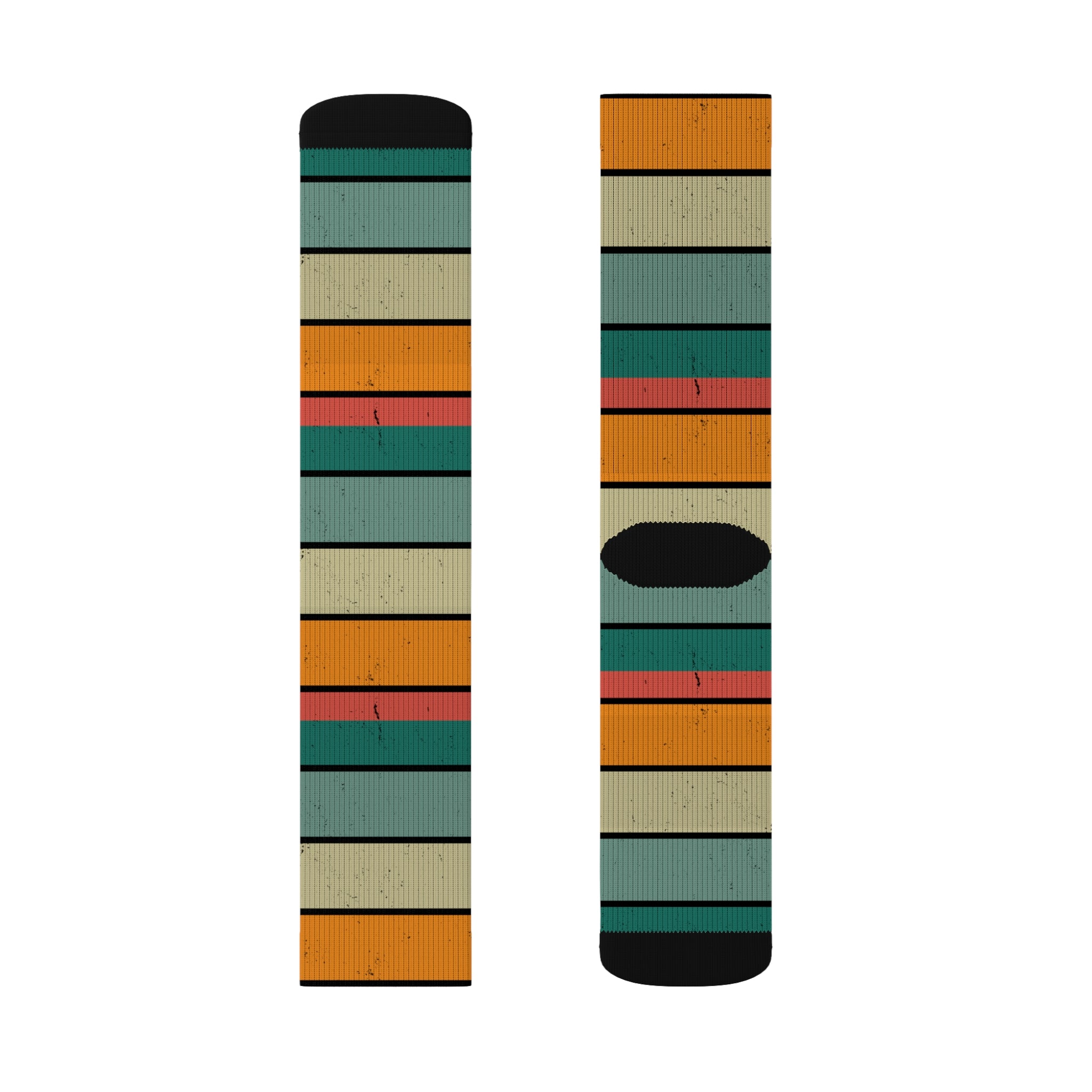 Colorful Retro Classic Striped Socks, Cute Athletic Crew socks, Patterned Socks Warm Crew Socks, Socks for everyday wear
