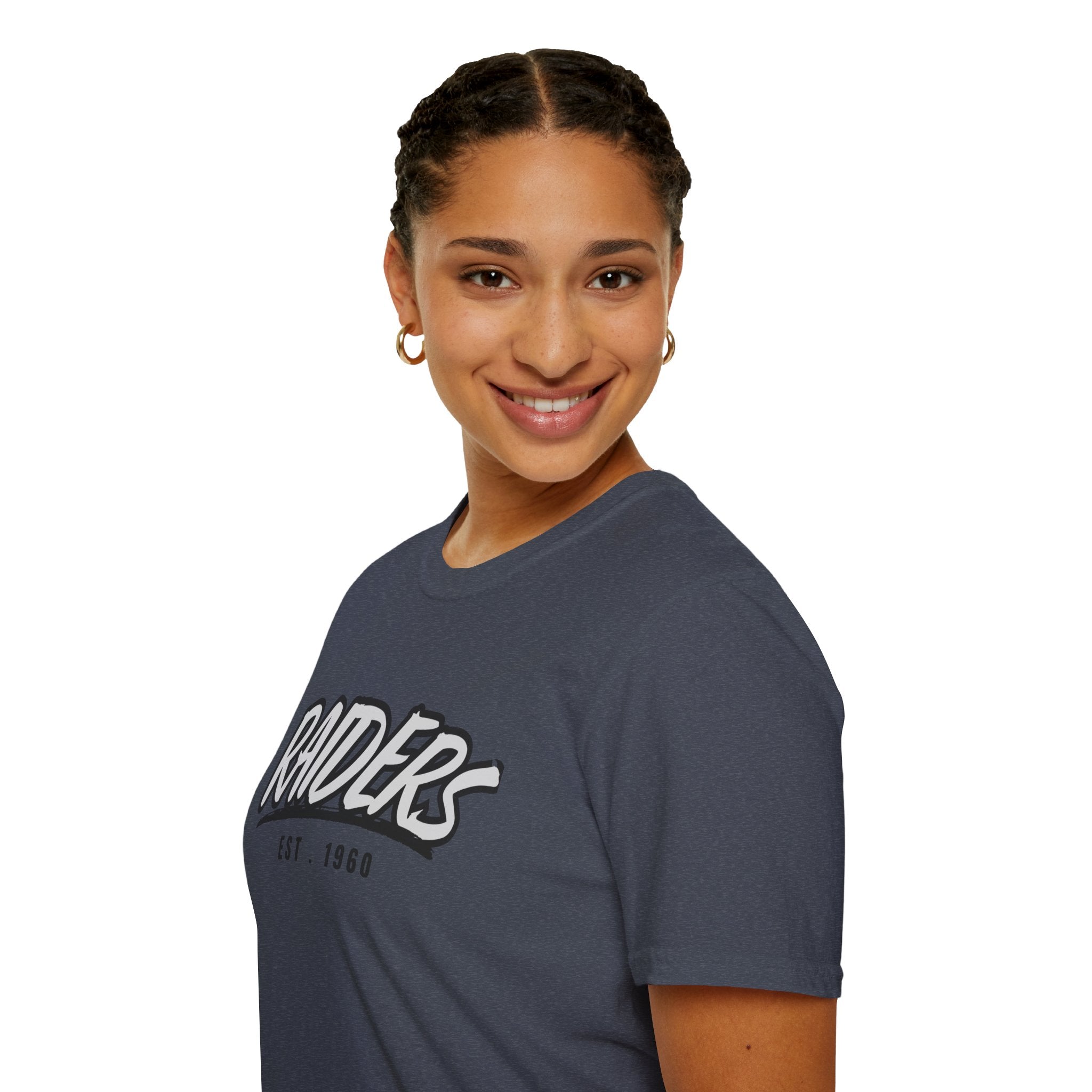 Football Shirt Unisex Softstyle T-Shirt, Football Fan Tee, Team Raiders Football Gift, Sports Fan Apparel, Game Day Shirt