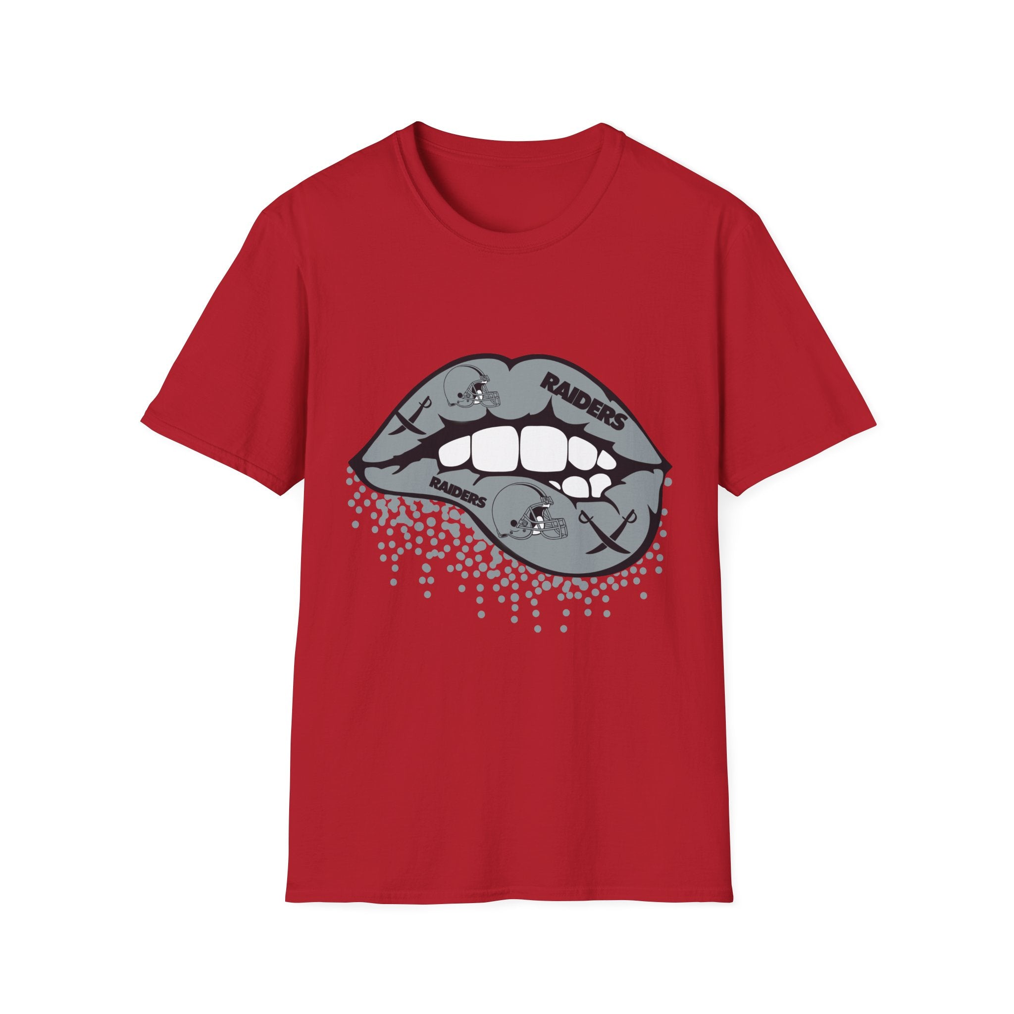 Lip Bite Raiders Unisex T-Shirt -Vintage Inspired Tee, Classic Shirt, Football Fan Shirt, Team Sports Top, Soft Cotton Jersey