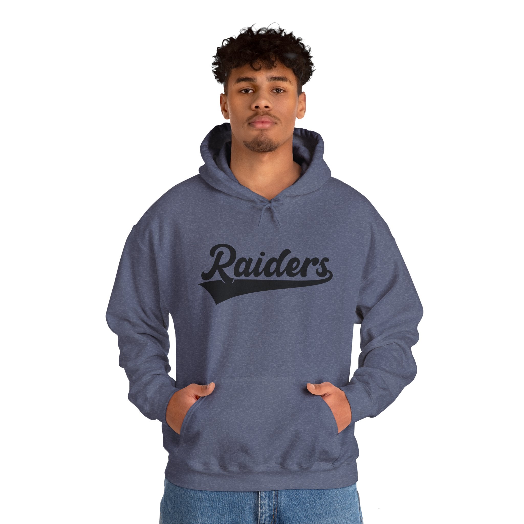Pure Black Raiders Hoodie - Legendary Fanwear, Football Raiders Hoodie, Bold and Dominant, Ultimate Game-Day Gear, Football