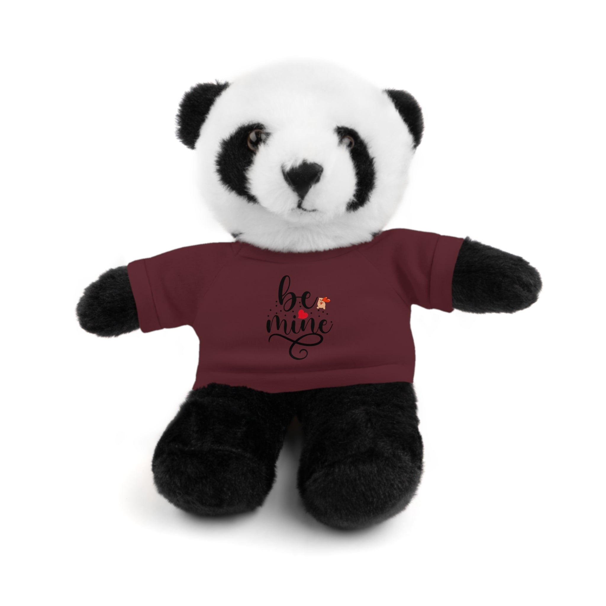 Lovely Panda Plushy, Be Mine, Stuffed Animals Shirt Printed, Suitable for Soft Valentine's Day Gift for Her, Him