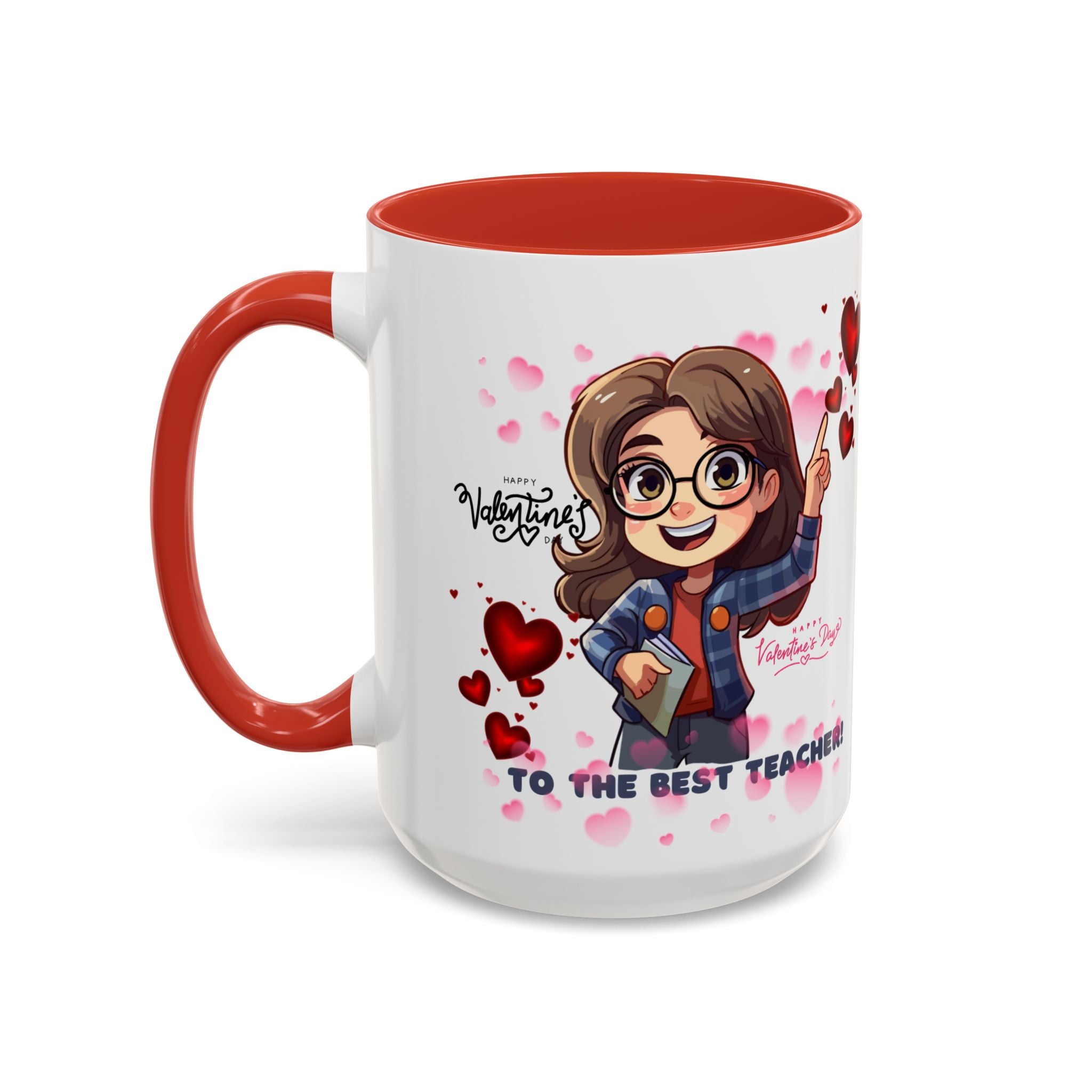 Teachers Gift Valentine's Design, Holiday Drinkware, Valentines, Christmas Birthday Gifts for Teachers, Coffee Mug for Teacher Valentines Day,