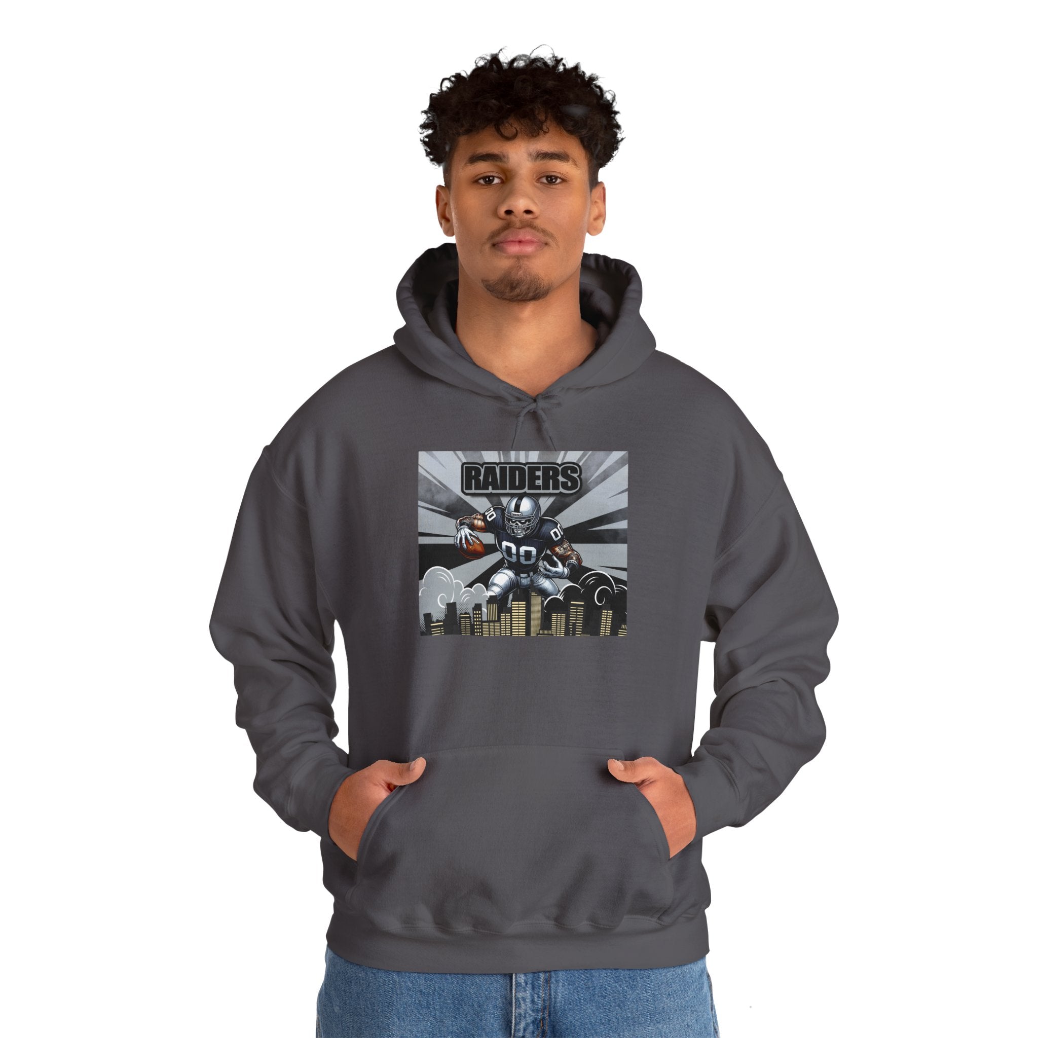 City Warrior Raiders Hoodie, Skyline Power Edition, Touchdown Raiders Hoodie, Unisex Hoodies, Raiders Football Fan Hoodie