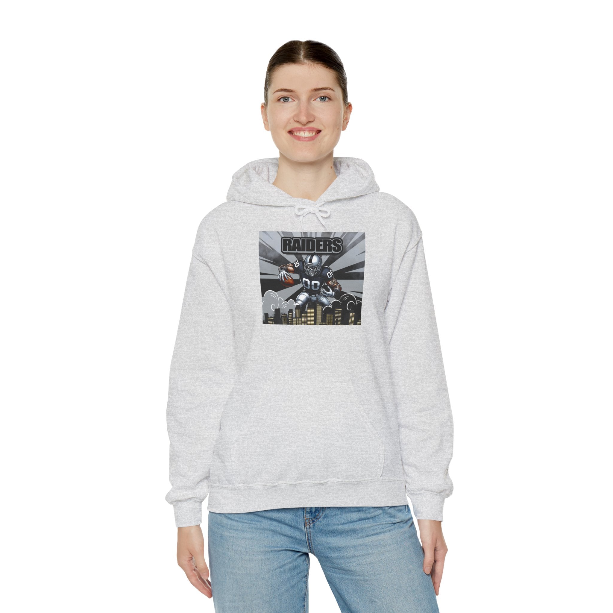 City Warrior Raiders Hoodie, Skyline Power Edition, Touchdown Raiders Hoodie, Unisex Hoodies, Raiders Football Fan Hoodie