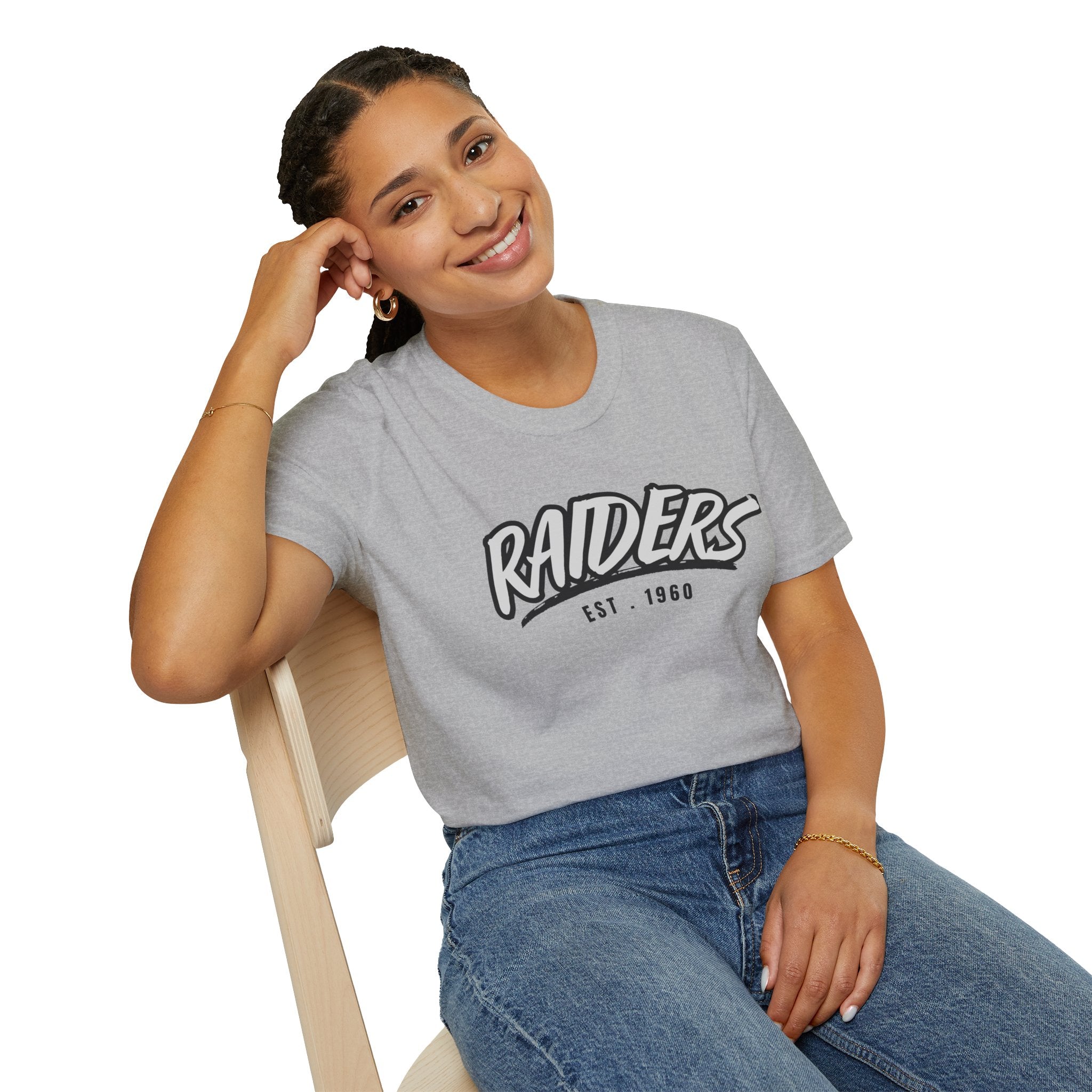 Football Shirt Unisex Softstyle T-Shirt, Football Fan Tee, Team Raiders Football Gift, Sports Fan Apparel, Game Day Shirt