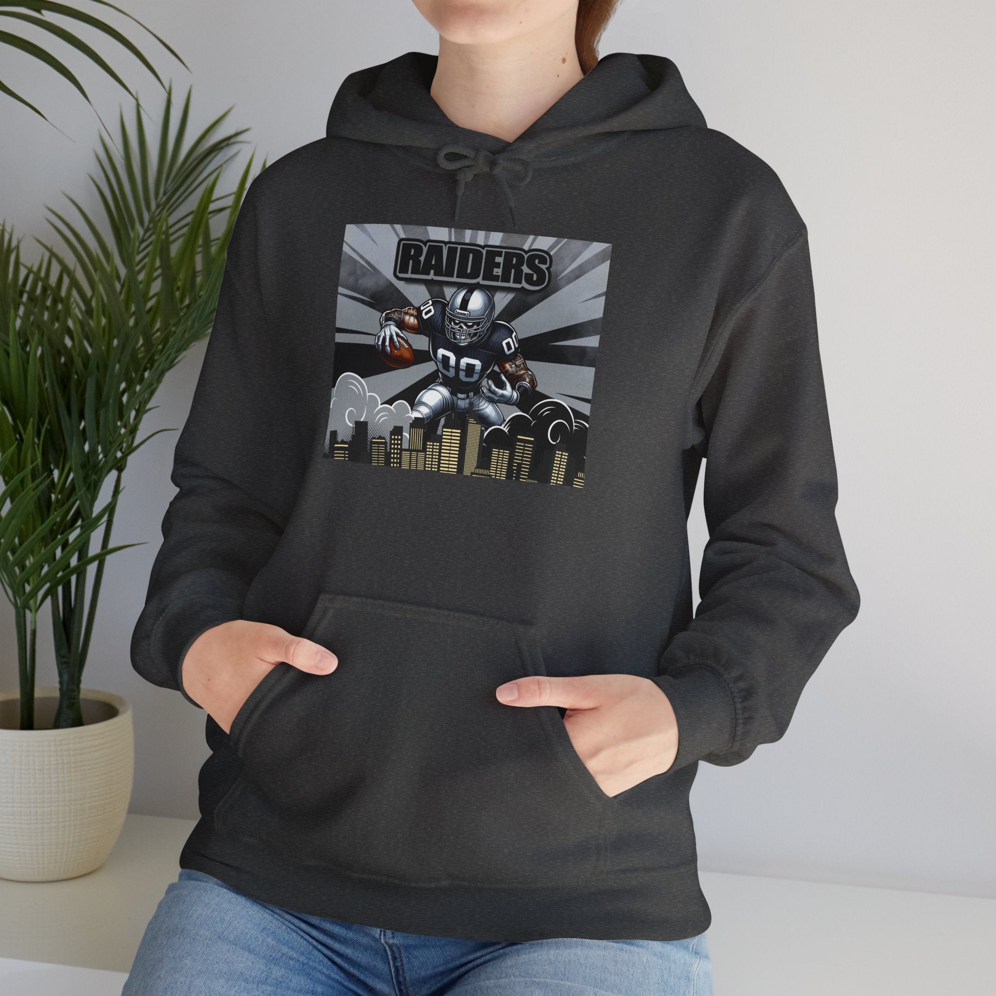 City Warrior Raiders Hoodie, Skyline Power Edition, Touchdown Raiders Hoodie, Unisex Hoodies, Raiders Football Fan Hoodie