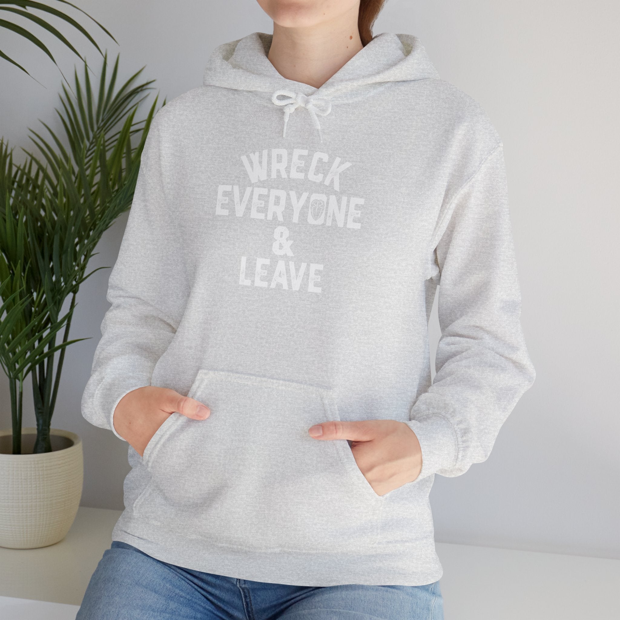 Wreck Everyone and Leave Royal Reigns Hoodies, Pro Wrestling Apparel, Heavy Blend Hoodie, Sports Fan Gift, Graphic Pullover