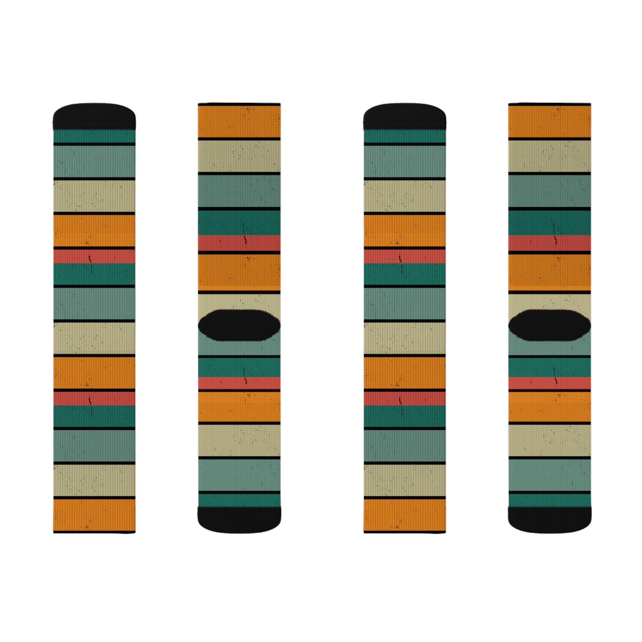 Colorful Retro Classic Striped Socks, Cute Athletic Crew socks, Patterned Socks Warm Crew Socks, Socks for everyday wear