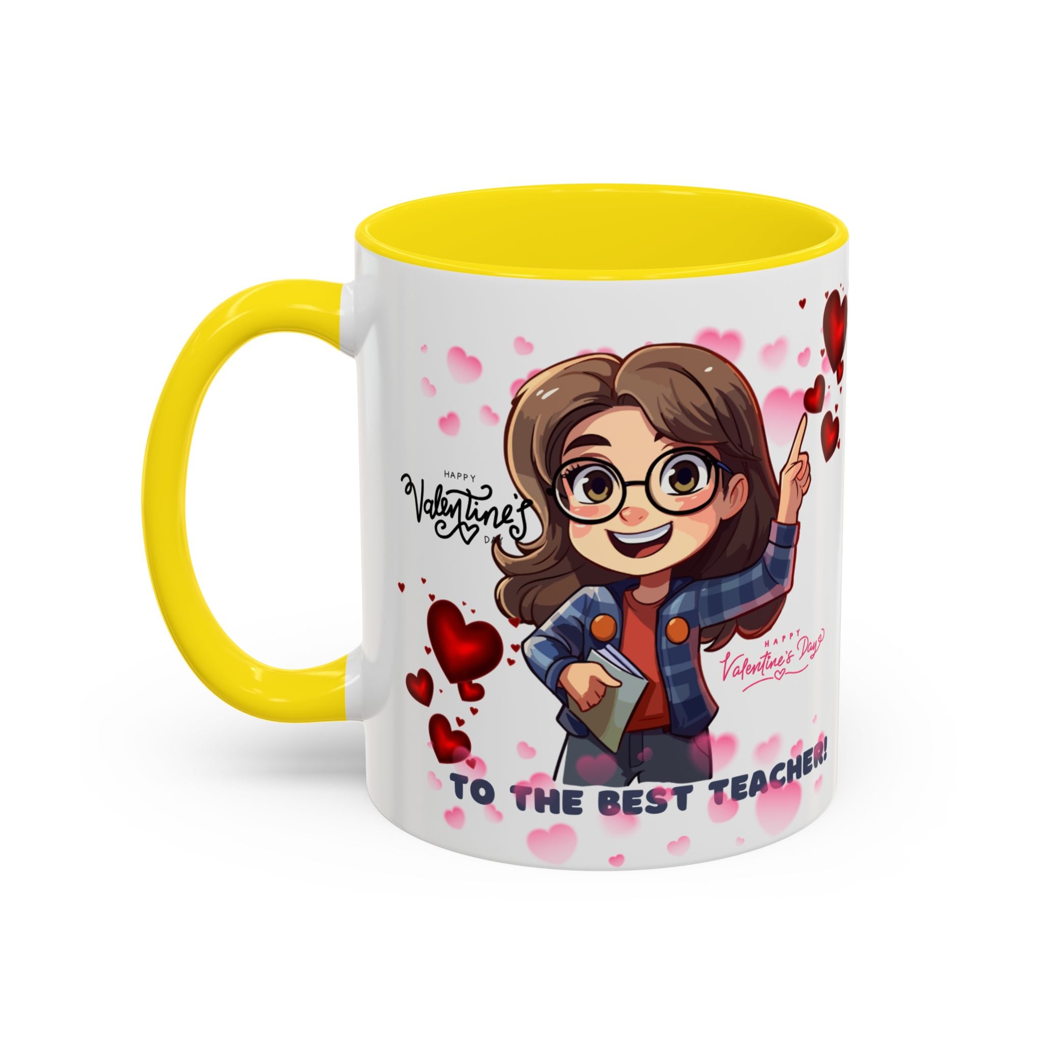 Teachers Gift Valentine's Design, Holiday Drinkware, Valentines, Christmas Birthday Gifts for Teachers, Coffee Mug for Teacher Valentines Day,