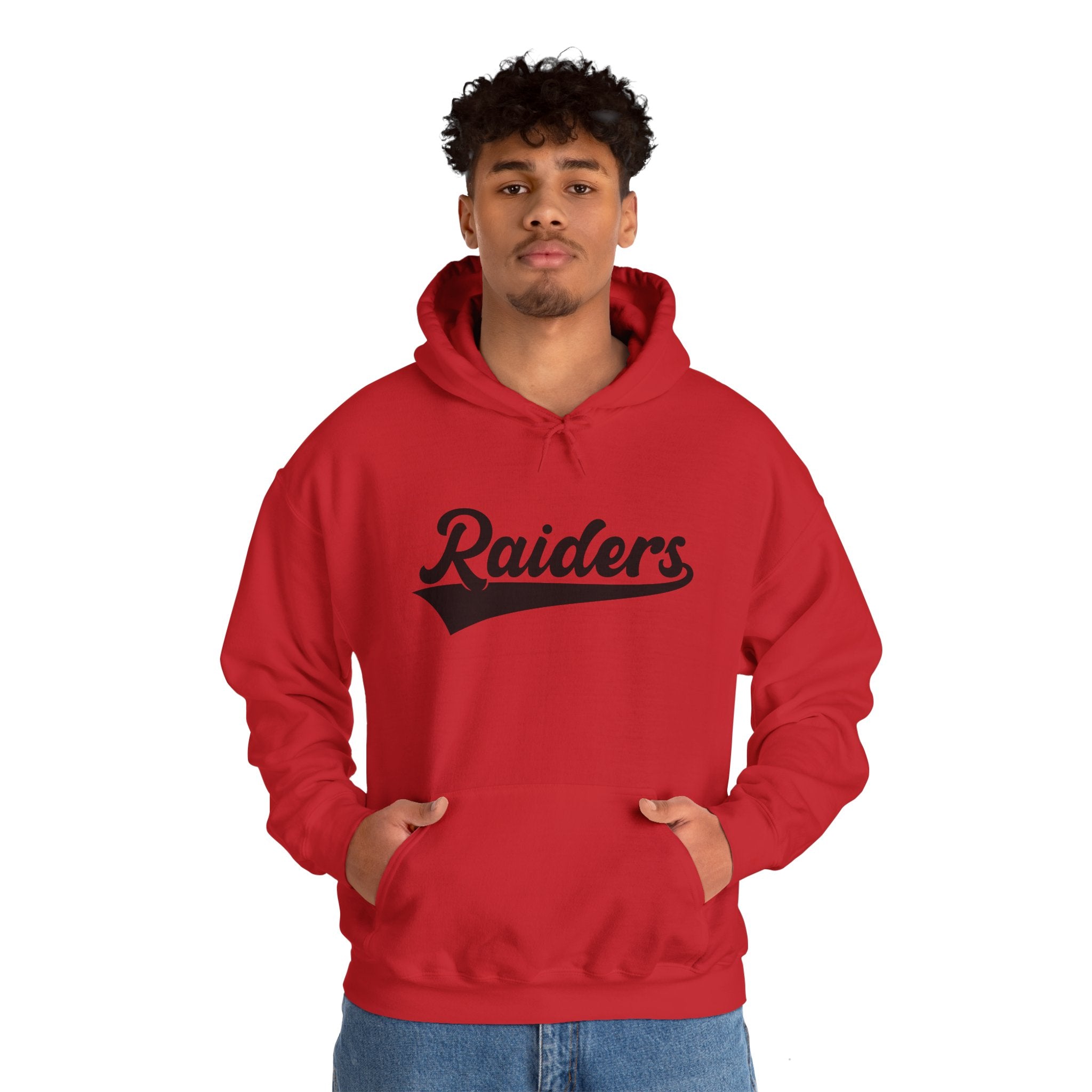 Pure Black Raiders Hoodie - Legendary Fanwear, Football Raiders Hoodie, Bold and Dominant, Ultimate Game-Day Gear, Football