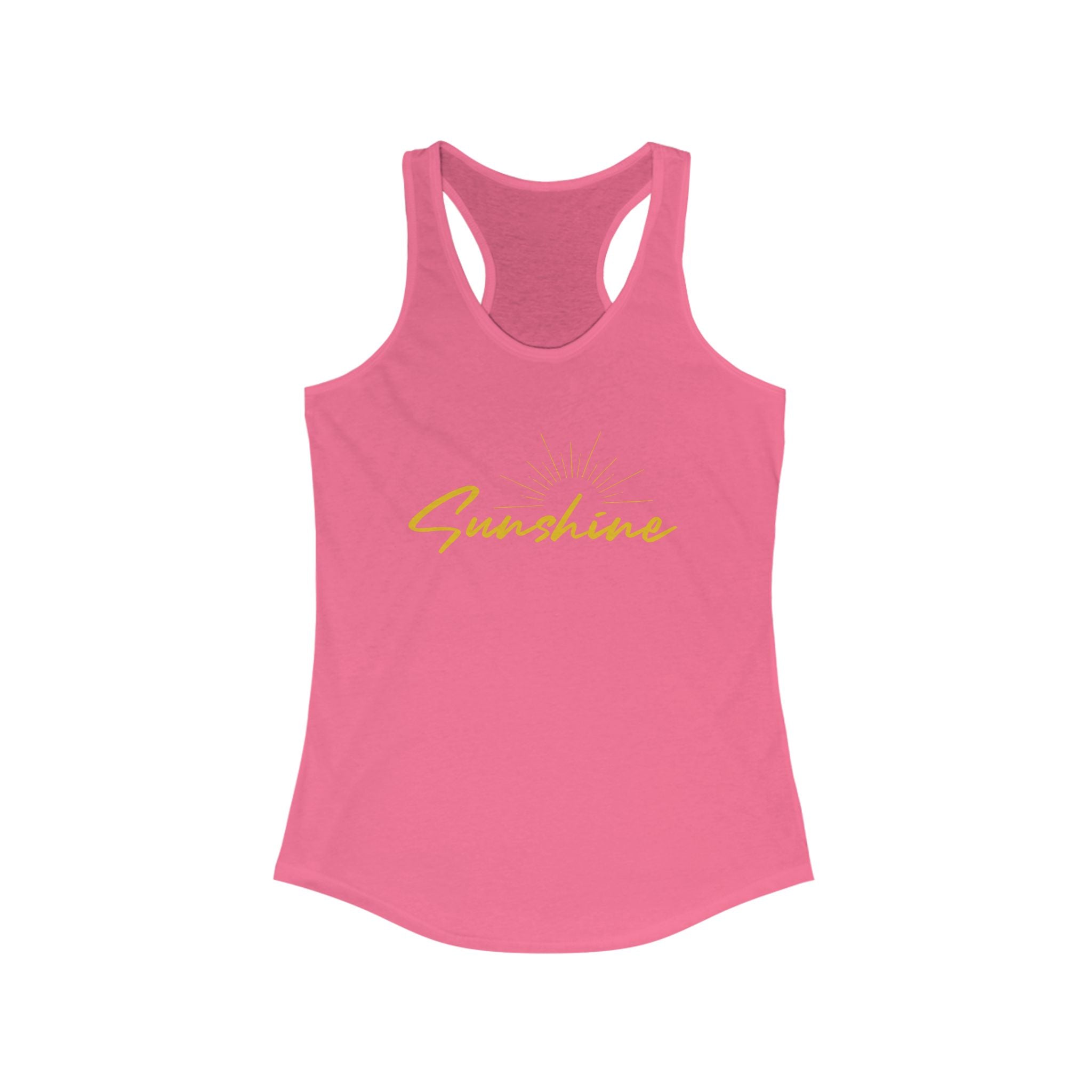 Workout Tank Tops for Women - Gym Exercise Athletic - Yoga Tops Racerback Sports Shirts - Sunshine - Shirt Print