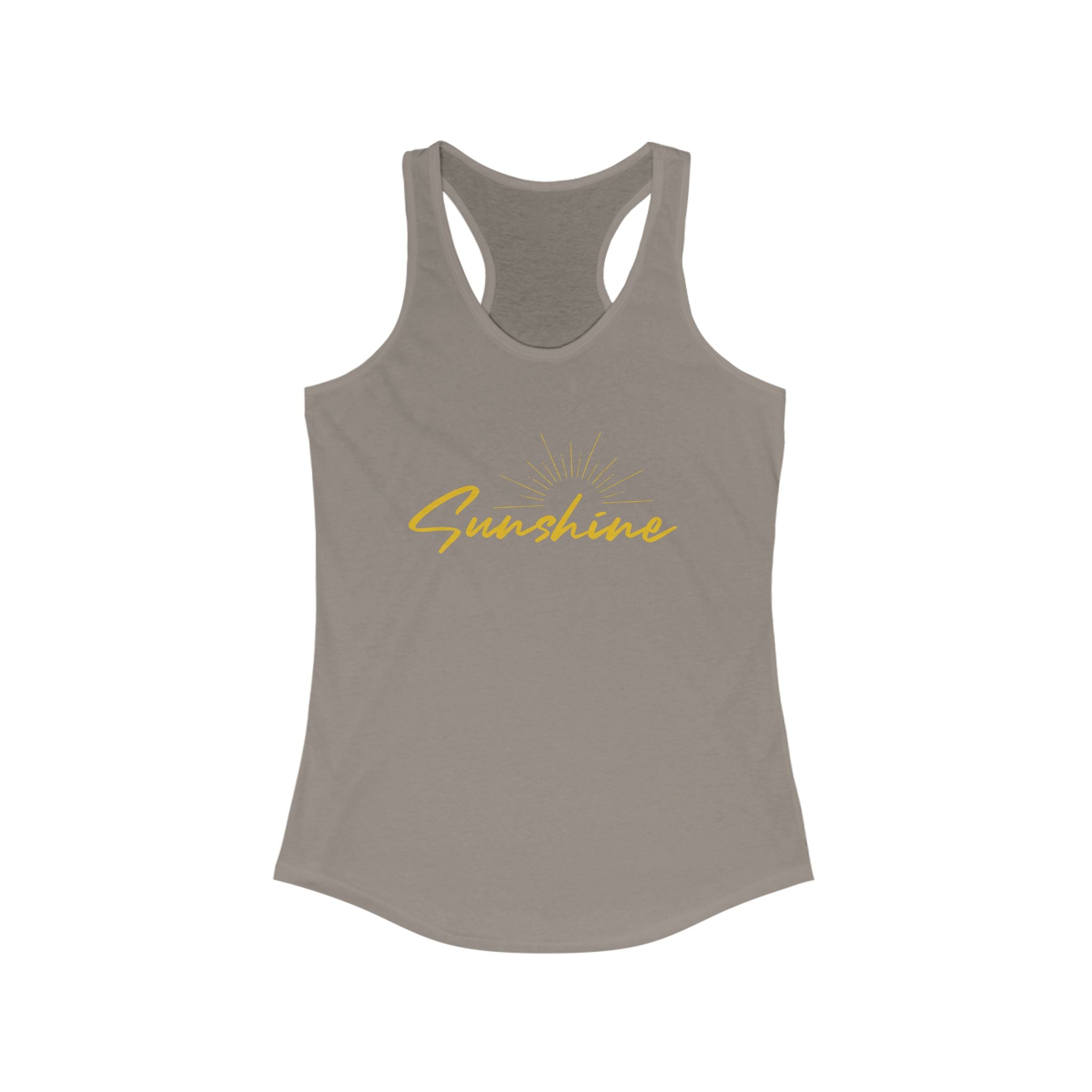 Workout Tank Tops for Women - Gym Exercise Athletic - Yoga Tops Racerback Sports Shirts - Sunshine - Shirt Print
