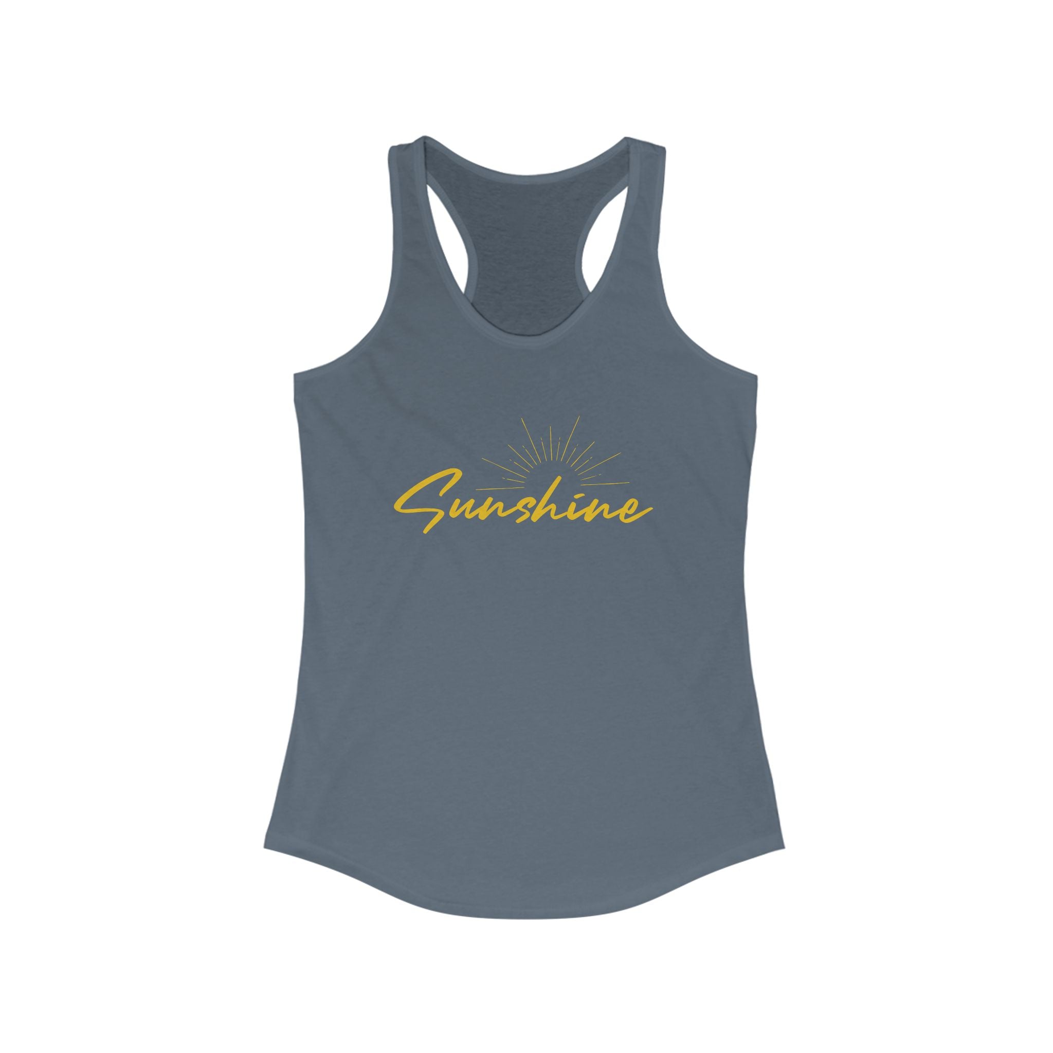 Workout Tank Tops for Women - Gym Exercise Athletic - Yoga Tops Racerback Sports Shirts - Sunshine - Shirt Print