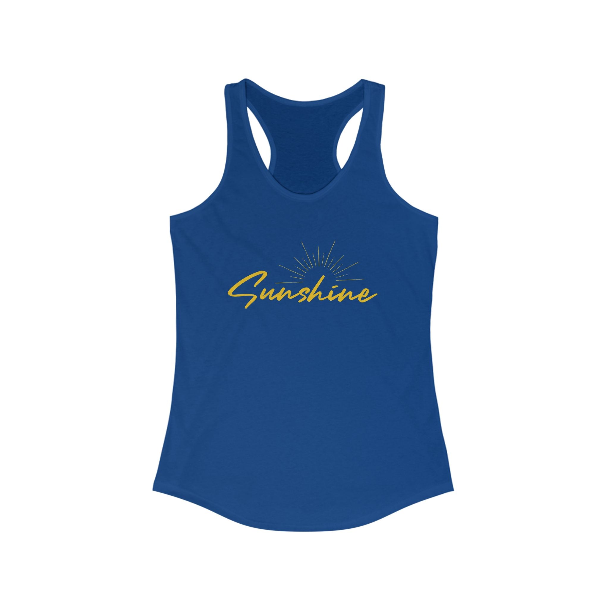Workout Tank Tops for Women - Gym Exercise Athletic - Yoga Tops Racerback Sports Shirts - Sunshine - Shirt Print