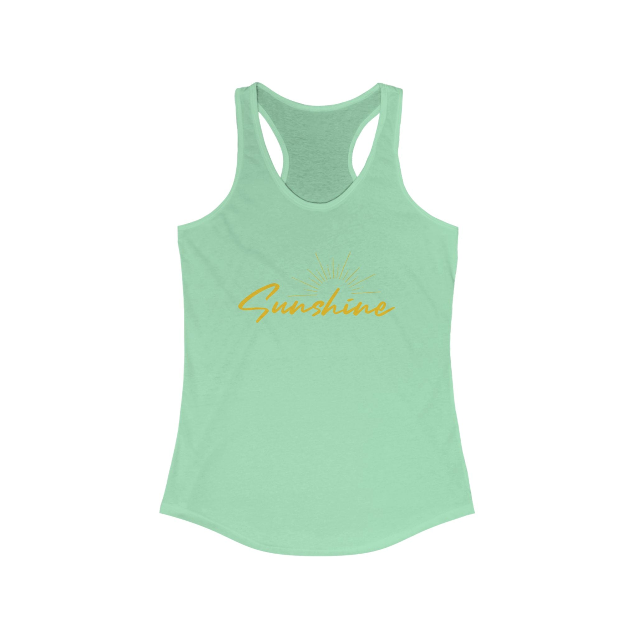 Workout Tank Tops for Women - Gym Exercise Athletic - Yoga Tops Racerback Sports Shirts - Sunshine - Shirt Print