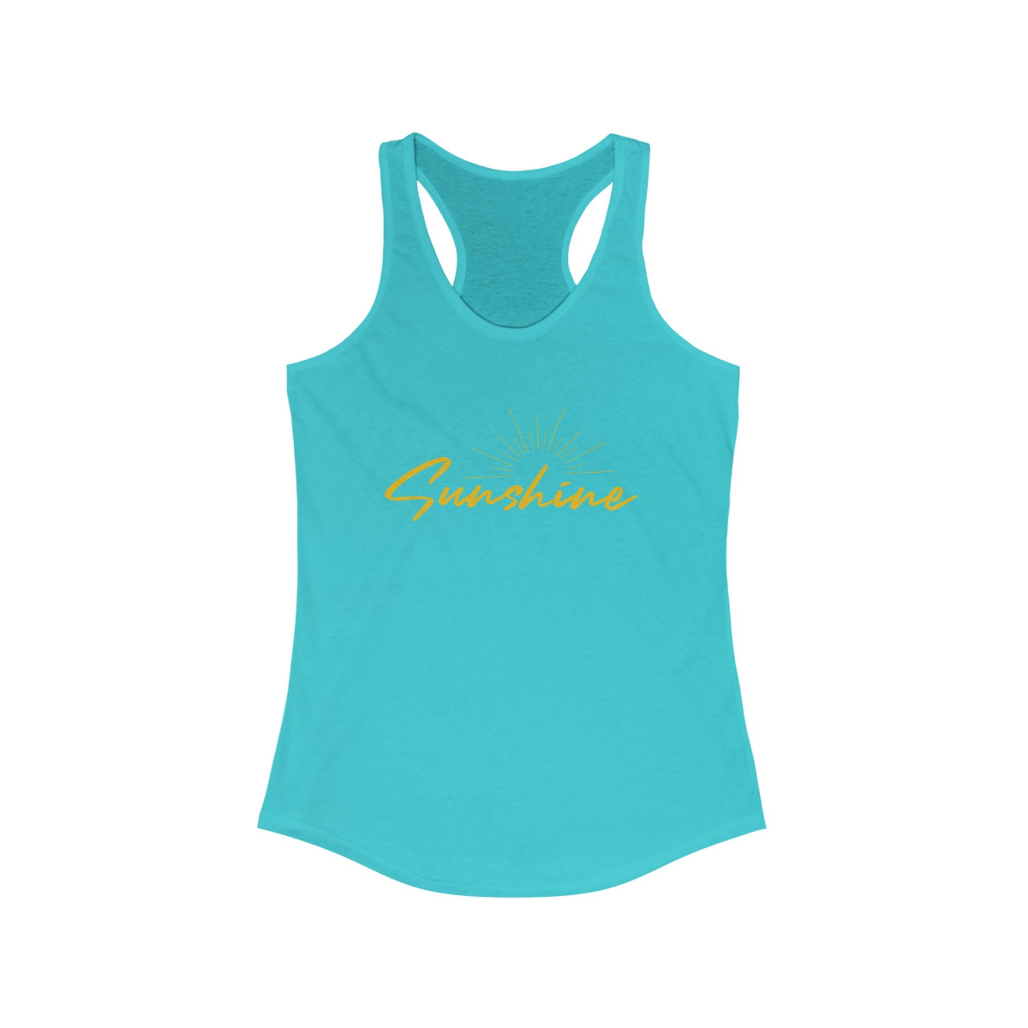 Workout Tank Tops for Women - Gym Exercise Athletic - Yoga Tops Racerback Sports Shirts - Sunshine - Shirt Print