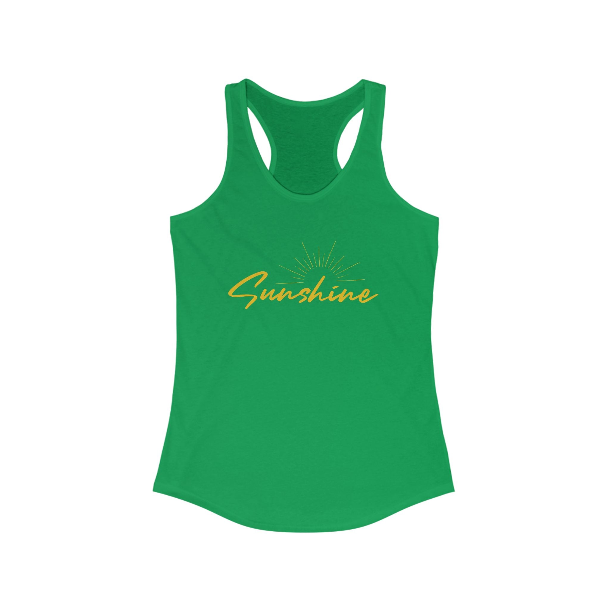 Workout Tank Tops for Women - Gym Exercise Athletic - Yoga Tops Racerback Sports Shirts - Sunshine - Shirt Print