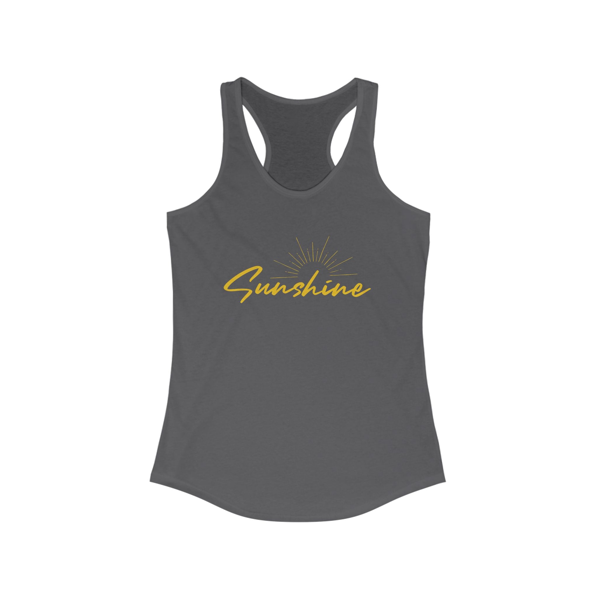 Workout Tank Tops for Women - Gym Exercise Athletic - Yoga Tops Racerback Sports Shirts - Sunshine - Shirt Print