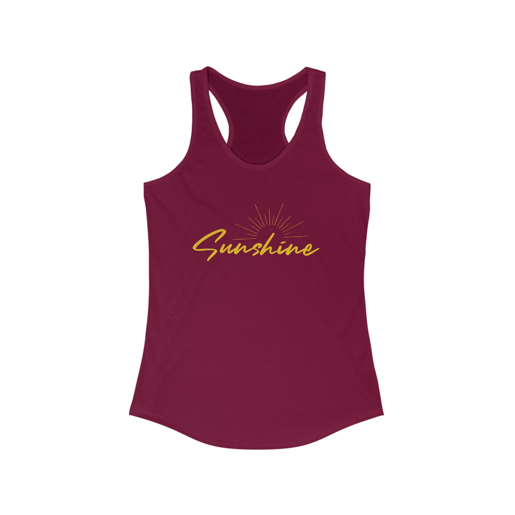 Workout Tank Tops for Women - Gym Exercise Athletic - Yoga Tops Racerback Sports Shirts - Sunshine - Shirt Print