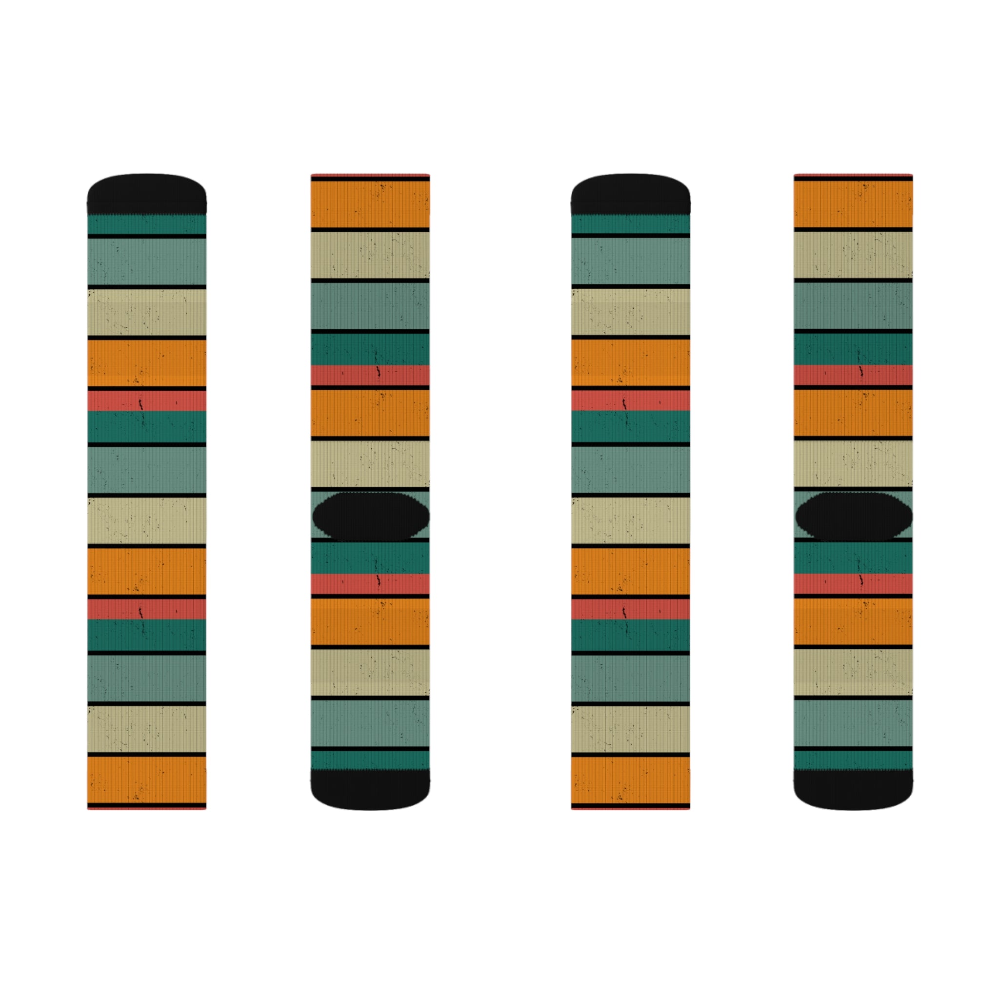 Colorful Retro Classic Striped Socks, Cute Athletic Crew socks, Patterned Socks Warm Crew Socks, Socks for everyday wear