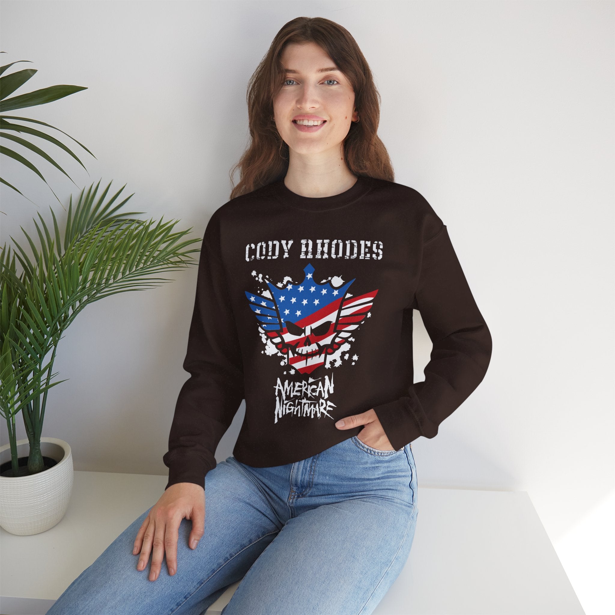 Cody Rhodes American Nightmare, Wrestling Fan Unisex Sweatshirt - Gift for Him or Her, Casual Outwear, Graphic Design, Heavy Blend Sweatshirt