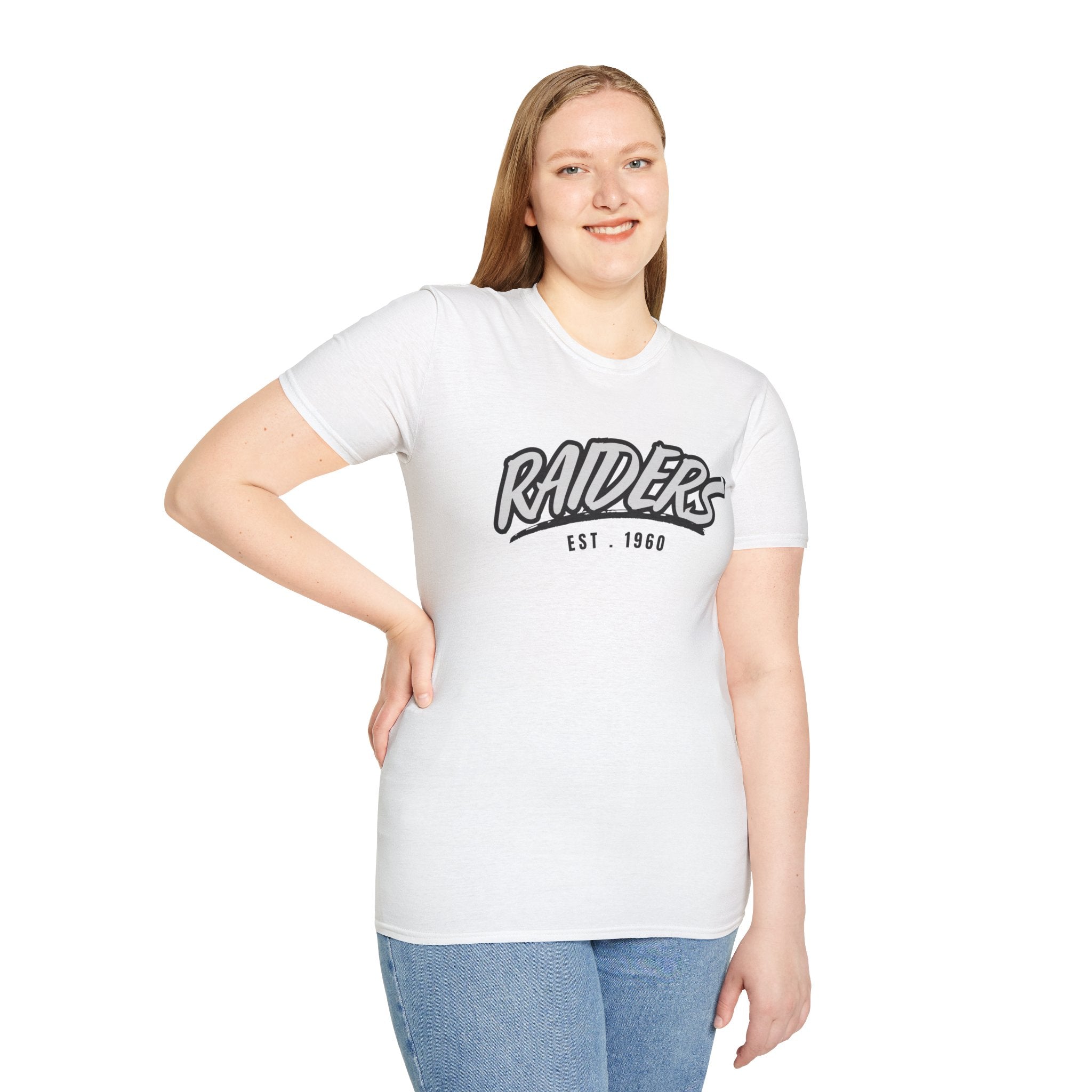 Football Shirt Unisex Softstyle T-Shirt, Football Fan Tee, Team Raiders Football Gift, Sports Fan Apparel, Game Day Shirt