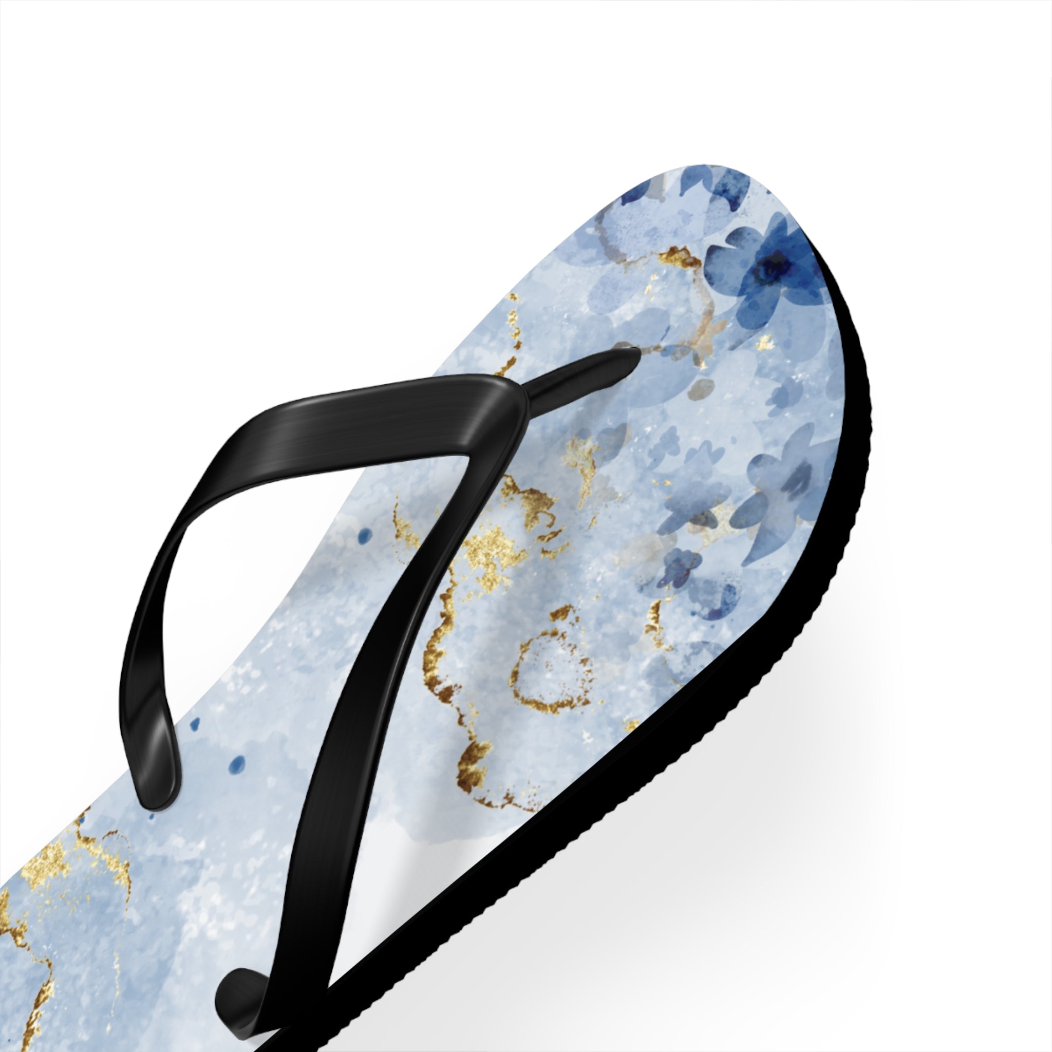 Blue And Gold Design, Flip Flops for Women, Cute Designs, Everyday Use, Indoor Sleepers