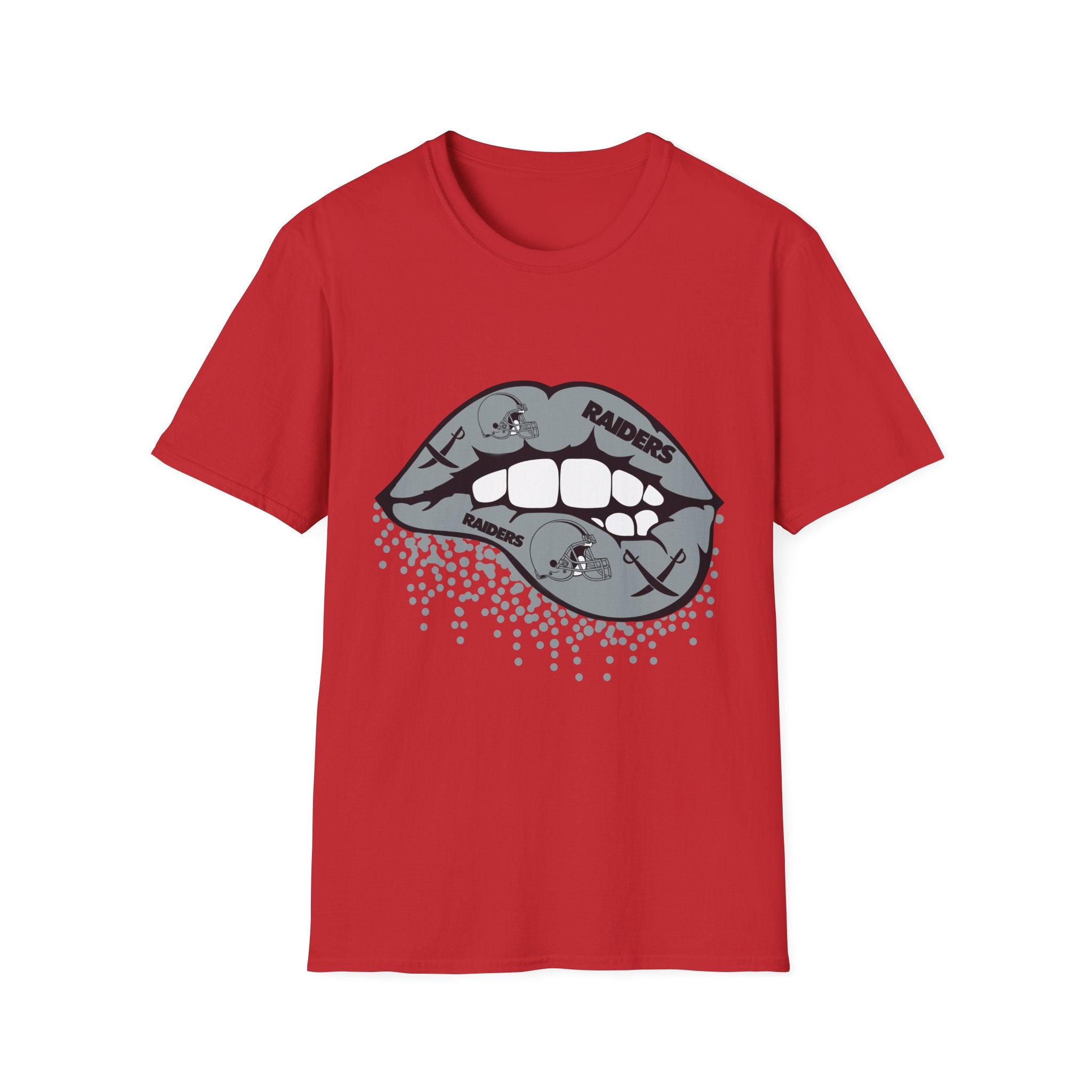 Lip Bite Raiders Unisex T-Shirt -Vintage Inspired Tee, Classic Shirt, Football Fan Shirt, Team Sports Top, Soft Cotton Jersey