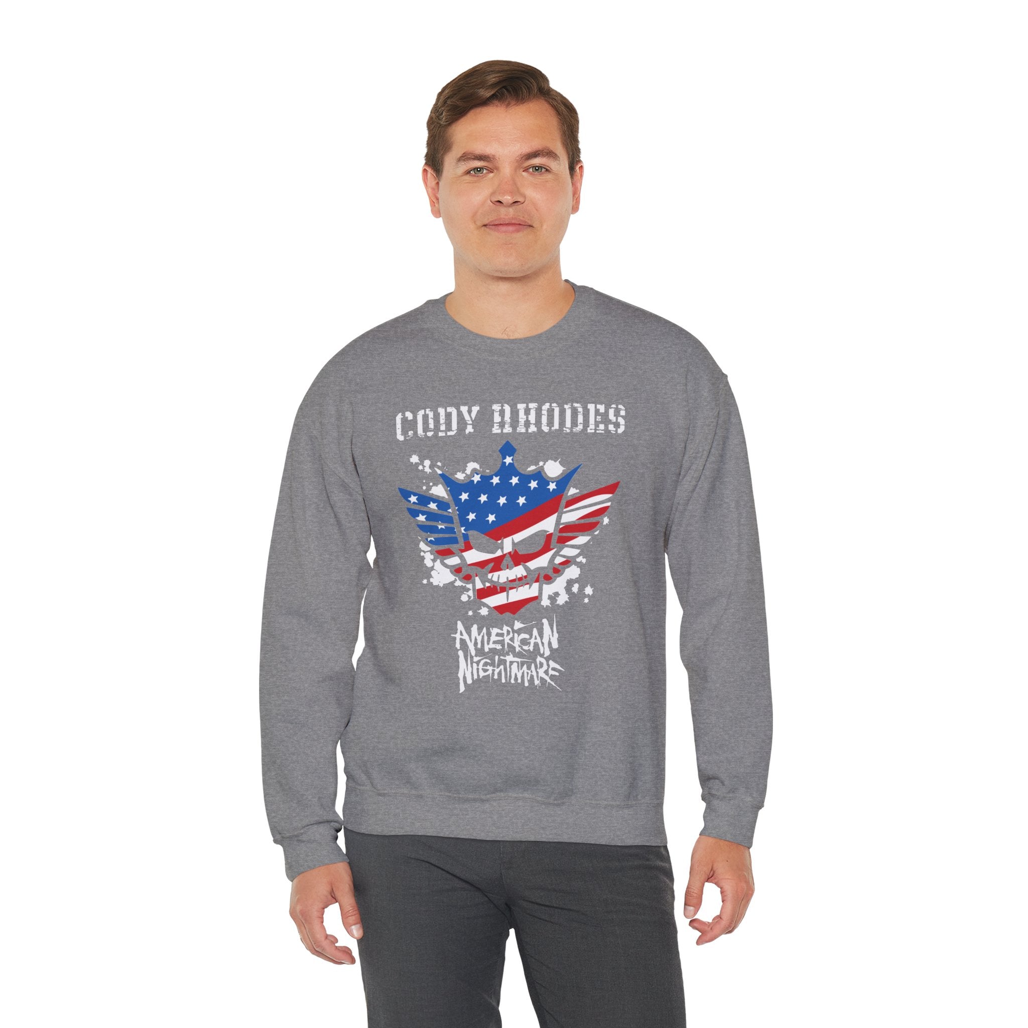 Cody Rhodes American Nightmare, Wrestling Fan Unisex Sweatshirt - Gift for Him or Her, Casual Outwear, Graphic Design, Heavy Blend Sweatshirt