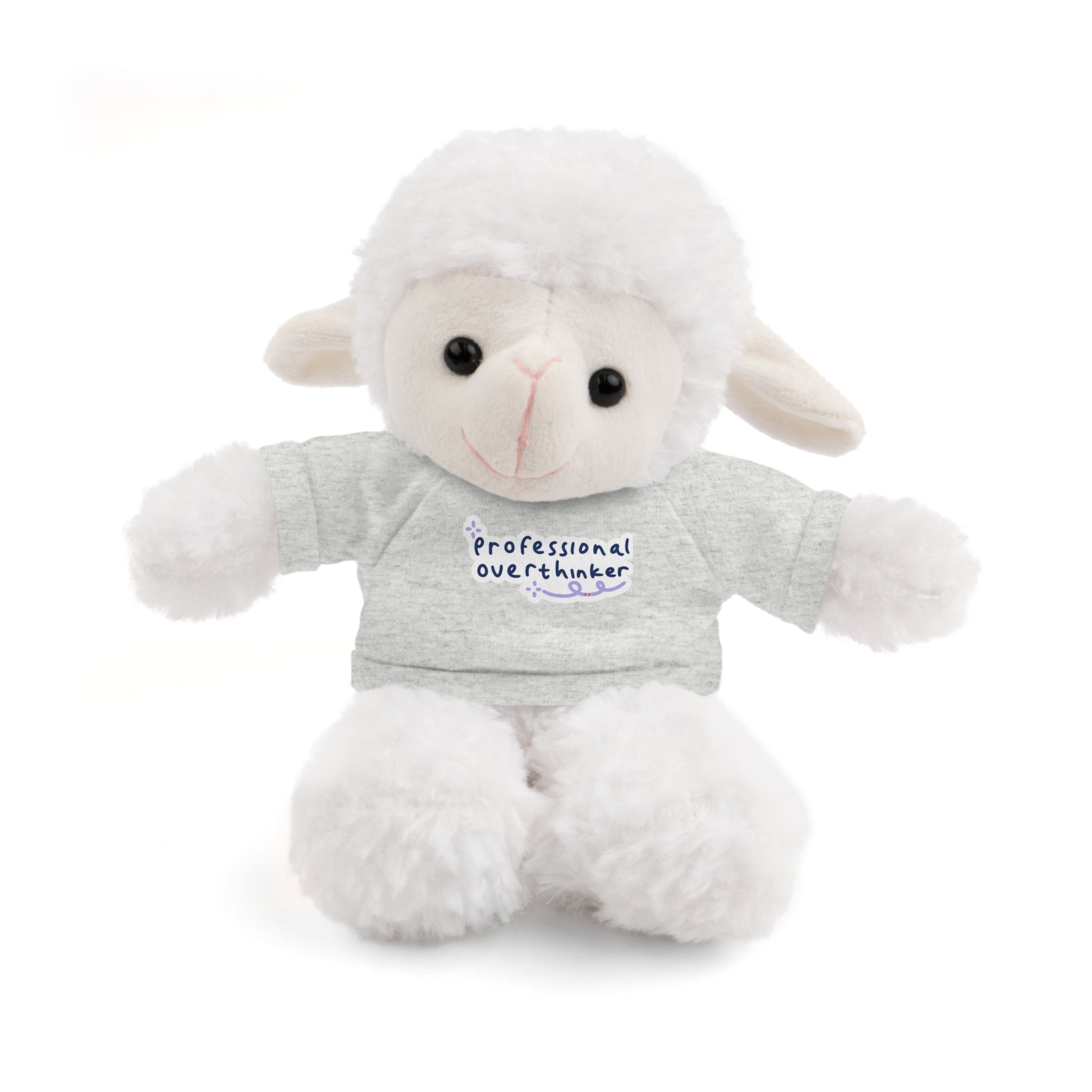 Bunny Plushy, Funny Professional Overthinker, Stuffed Animals Shirt Printed, Suitable for Soft Valentine's Day Gift