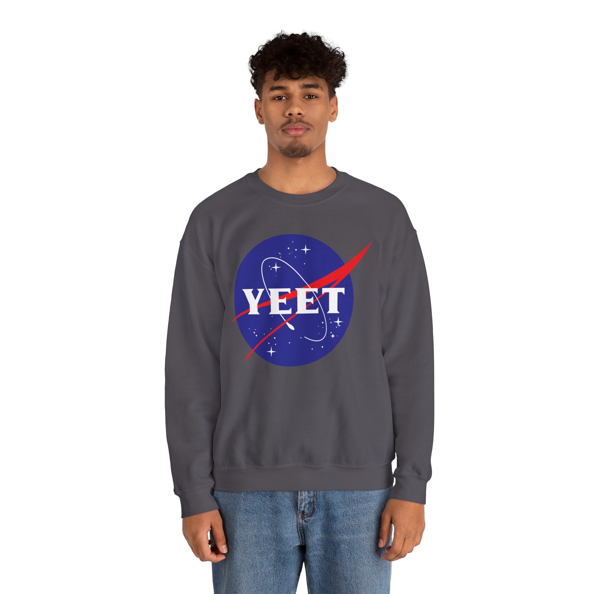 Yeet Nasa Sweatshirt Design, Sports Sweatshirt, Wrestling Fan Unisex Sweatshirt - Gift for Him or Her, Casual Outwear, Heavy Blend Crewneck Sweatshirt