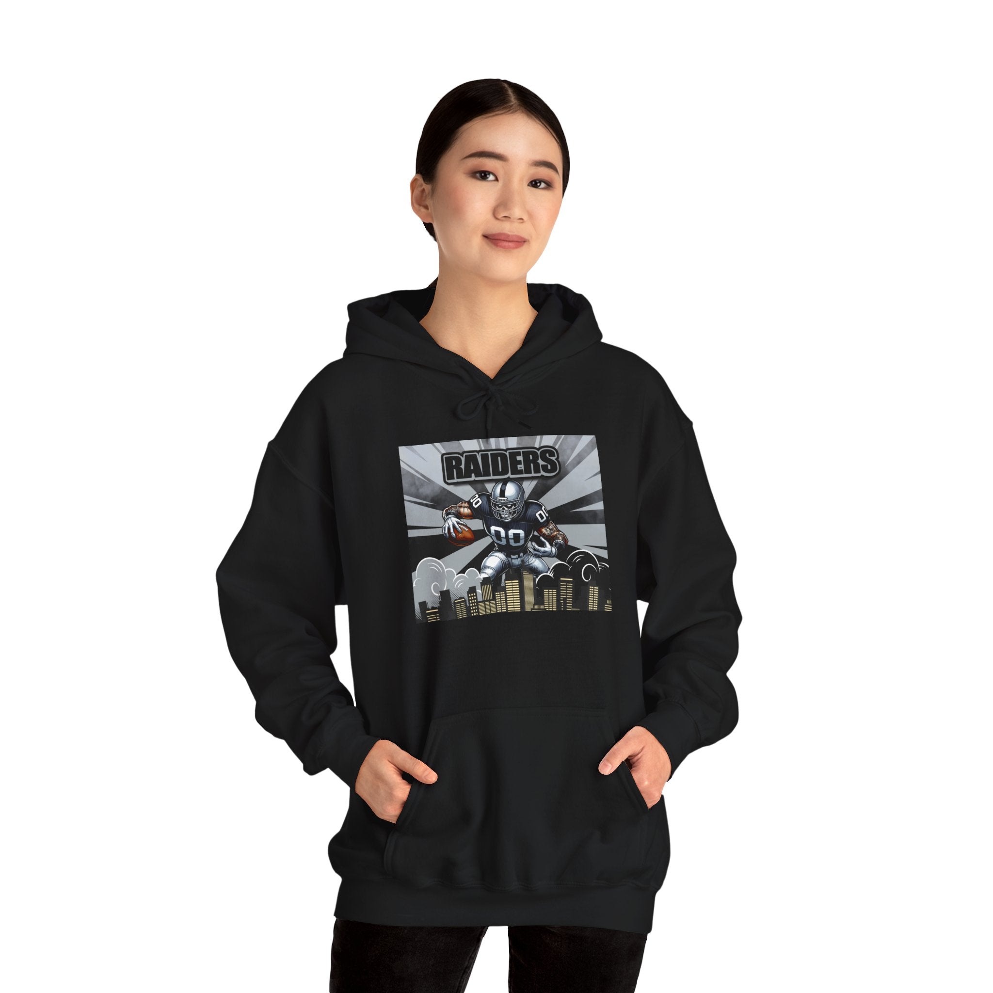 City Warrior Raiders Hoodie, Skyline Power Edition, Touchdown Raiders Hoodie, Unisex Hoodies, Raiders Football Fan Hoodie