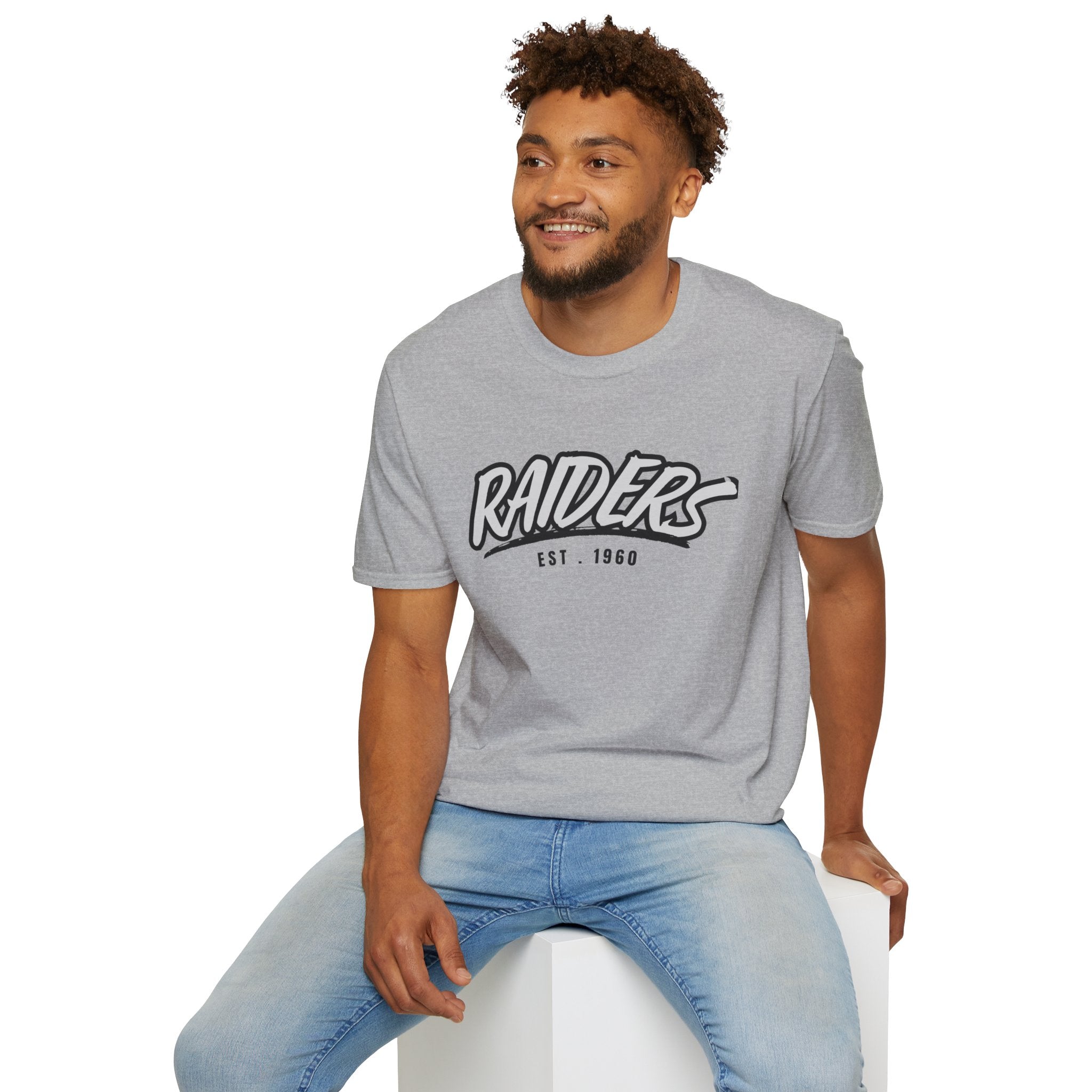 Football Shirt Unisex Softstyle T-Shirt, Football Fan Tee, Team Raiders Football Gift, Sports Fan Apparel, Game Day Shirt
