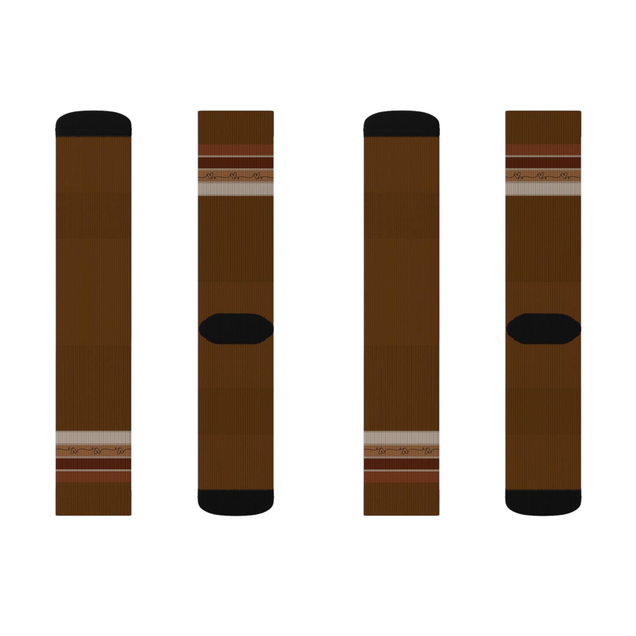 Brown Beige Minimal Aesthetic Color Socks Warm Crew Socks Socks for everyday wear