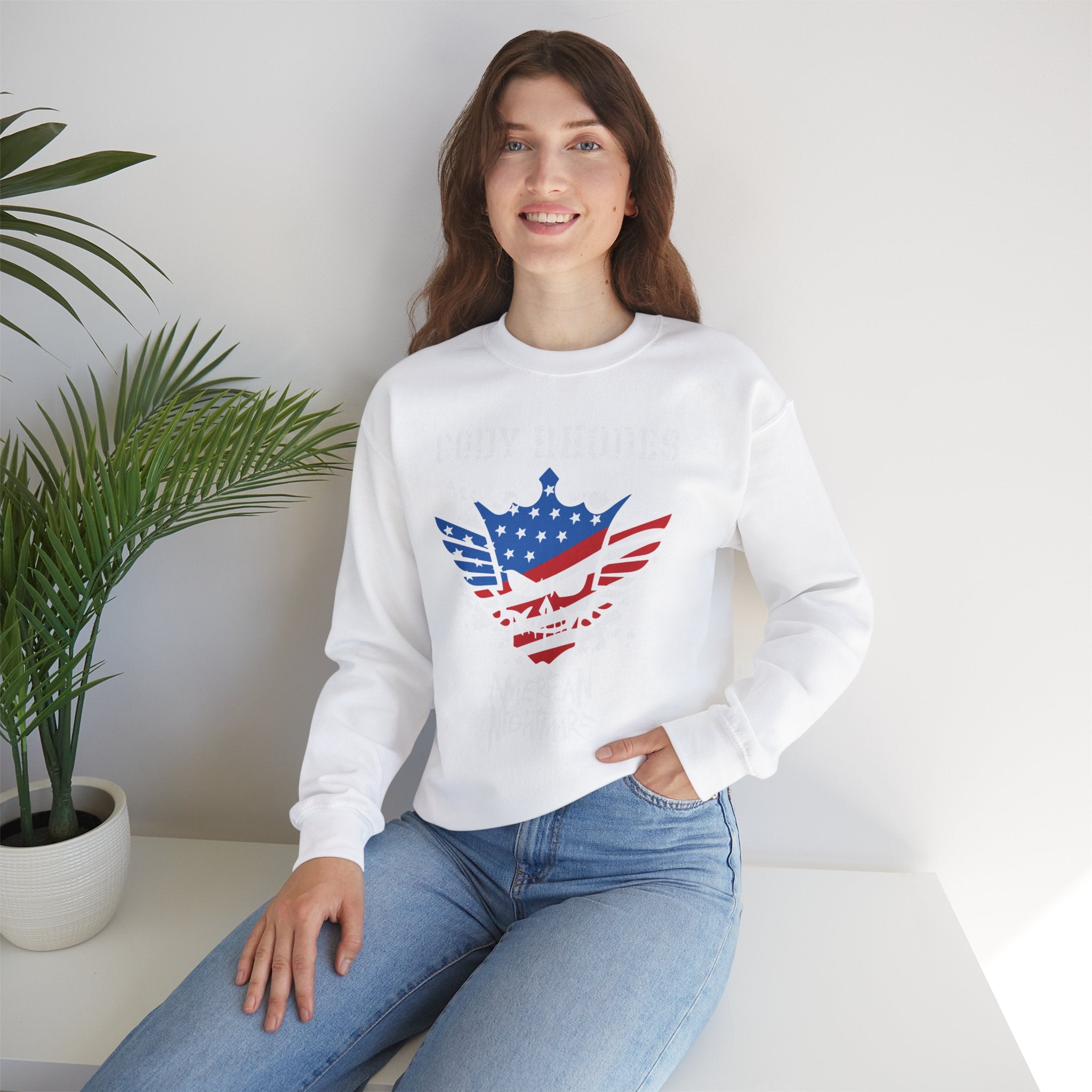 Cody Rhodes American Nightmare, Wrestling Fan Unisex Sweatshirt - Gift for Him or Her, Casual Outwear, Graphic Design, Heavy Blend Sweatshirt