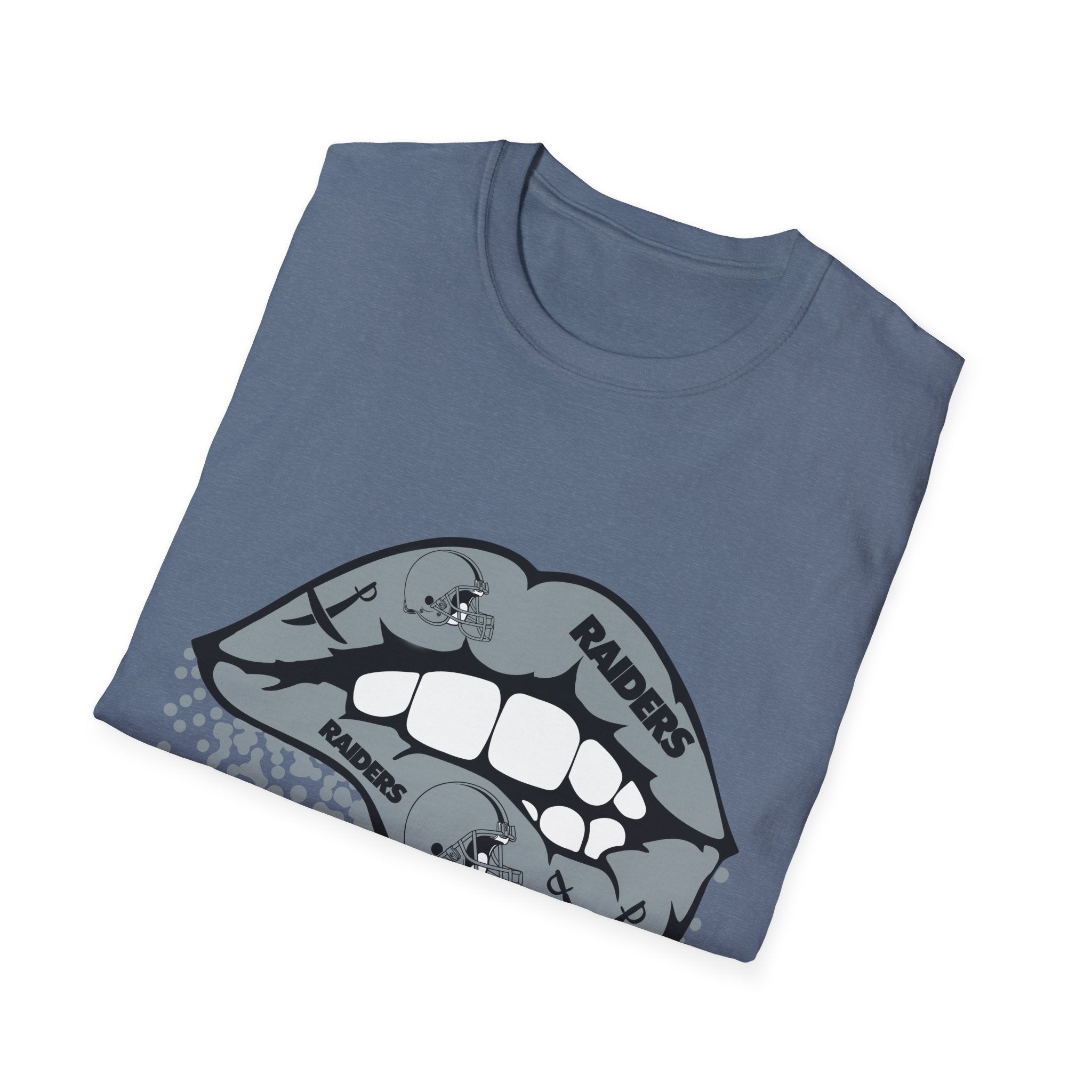 Lip Bite Raiders Unisex T-Shirt -Vintage Inspired Tee, Classic Shirt, Football Fan Shirt, Team Sports Top, Soft Cotton Jersey