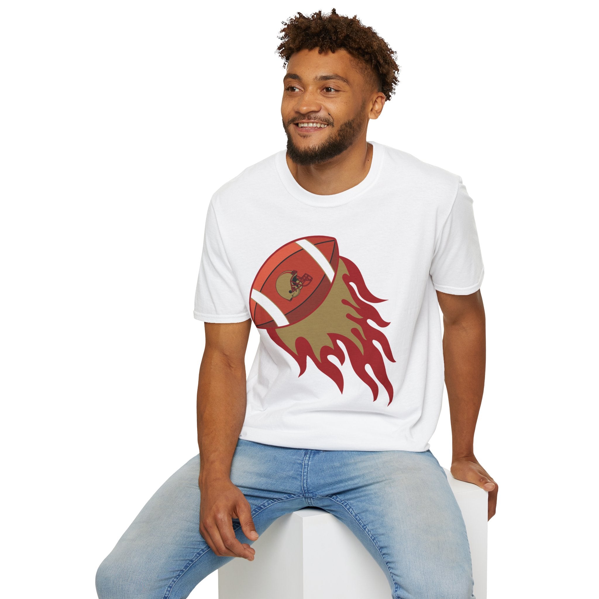SF Football on Flare , San Francisco Shirt, Unique Fan Apparel, Football Team Game Day Shirt, Sporty Men's Women's Clothing