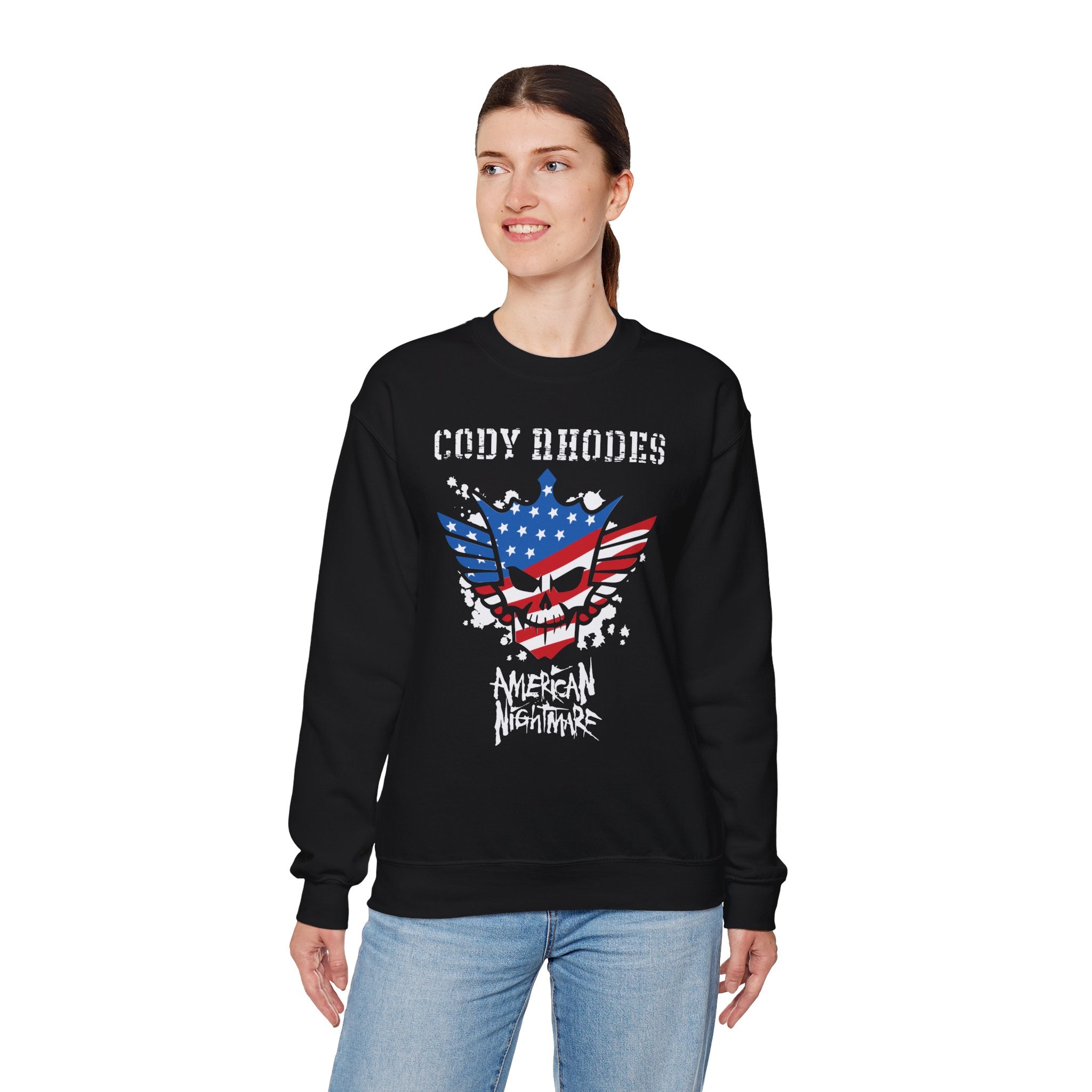 Cody Rhodes American Nightmare, Wrestling Fan Unisex Sweatshirt - Gift for Him or Her, Casual Outwear, Graphic Design, Heavy Blend Sweatshirt